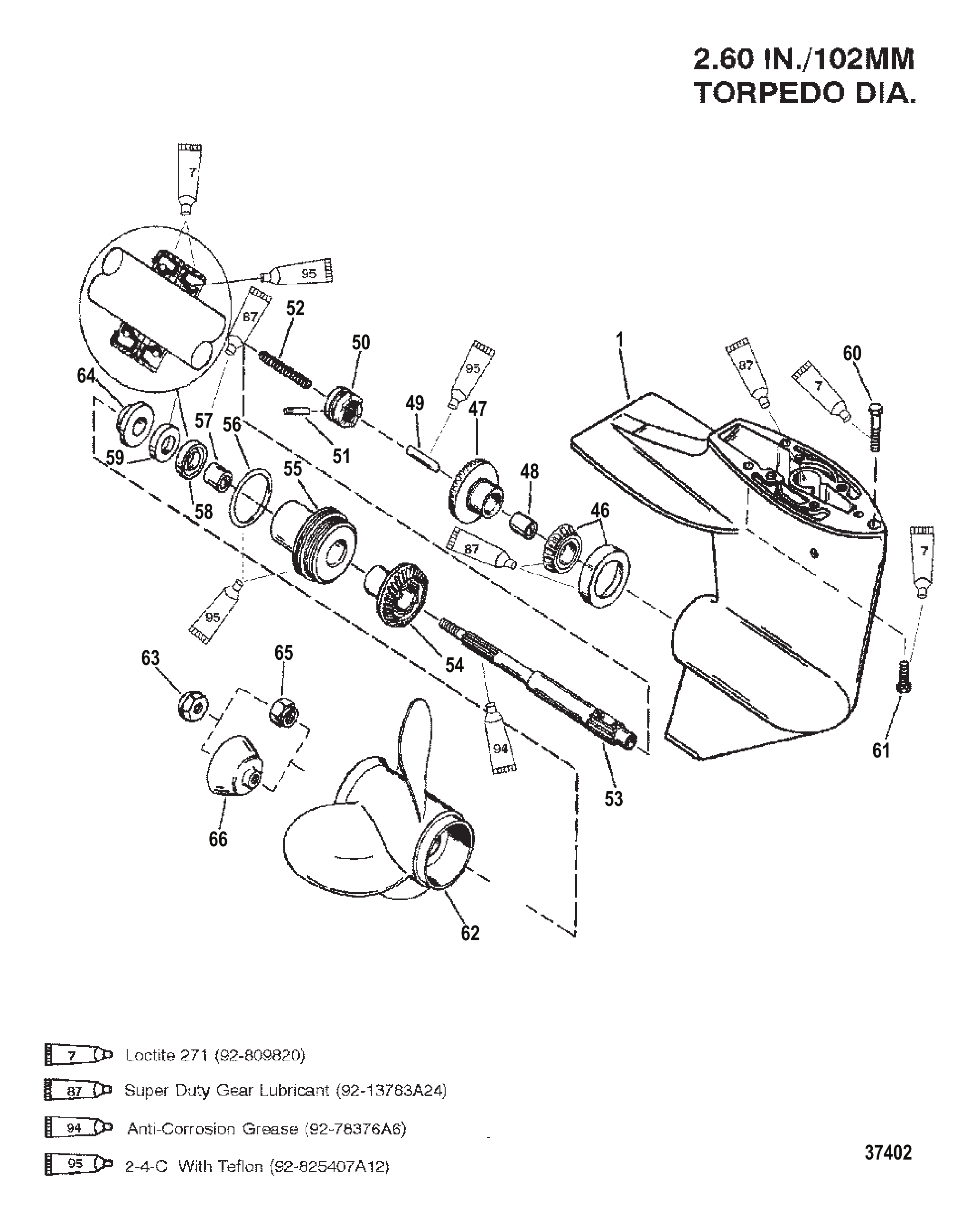 GEAR HOUSING (PROPELLER SHAFT)(2.00:1 GEAR RATIO)