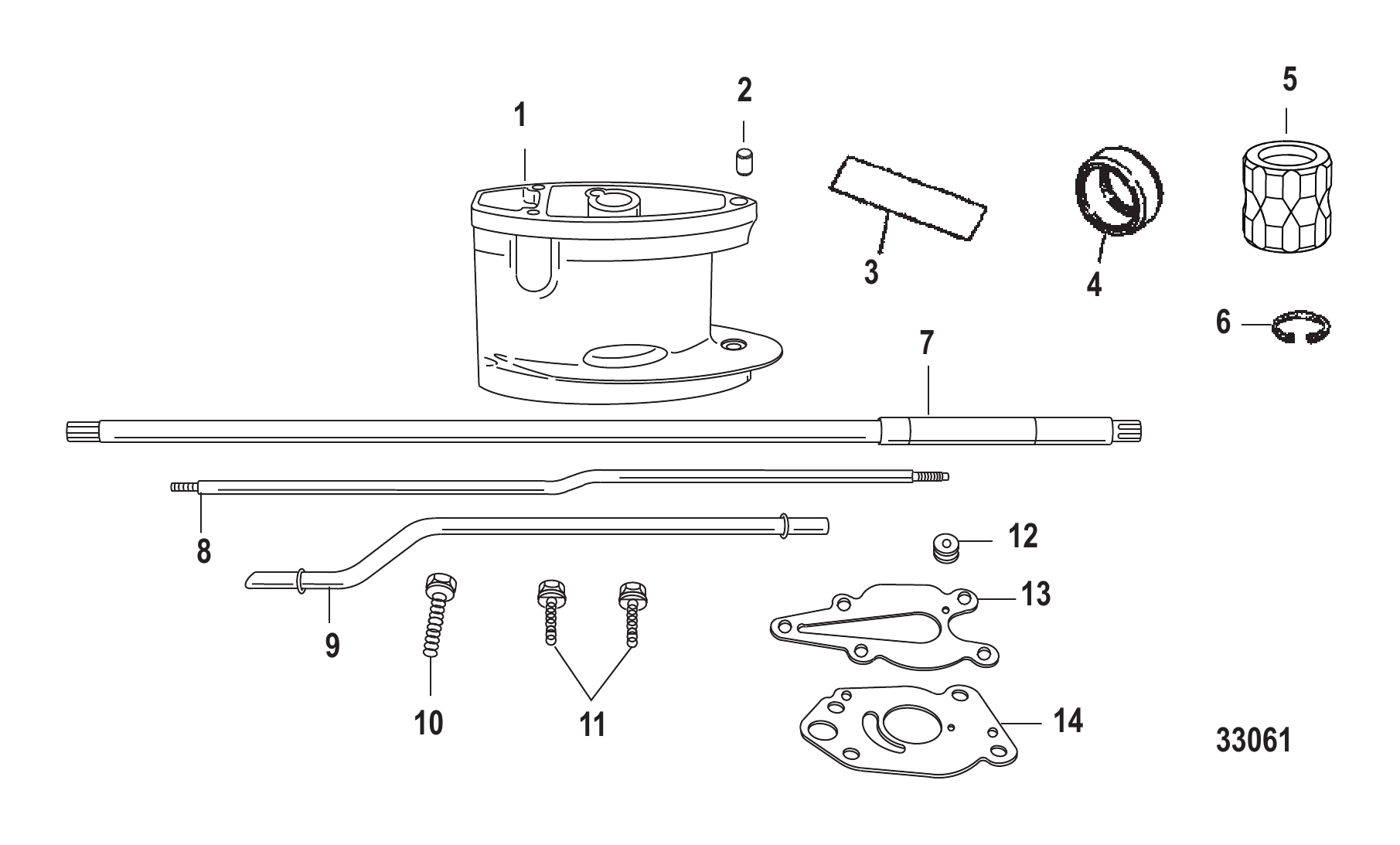 延长套件-驱动轴壳体(828032A1/A2) Extension Kit-Driveshaft Housing (828032A1/A2)