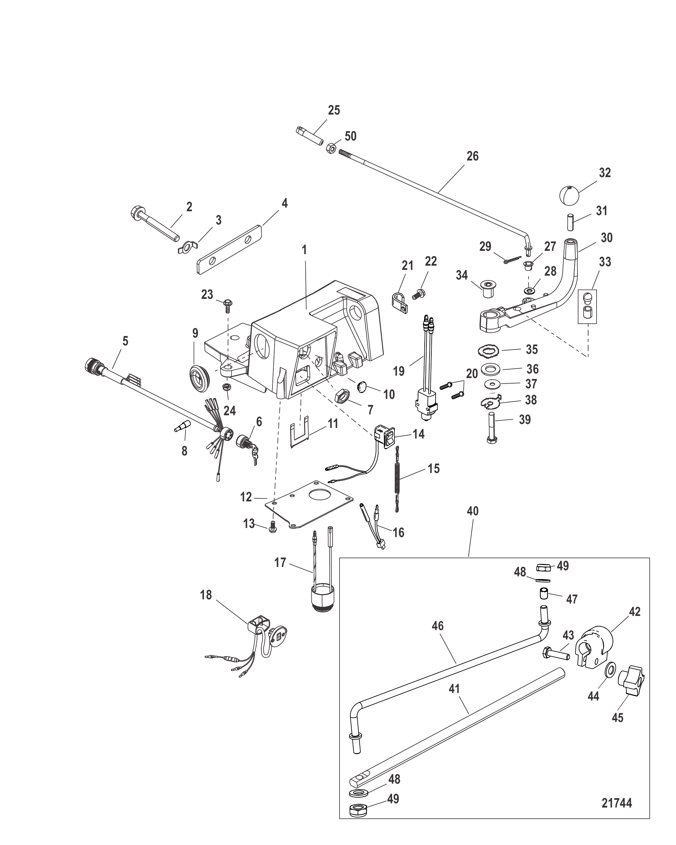 Steering Handle Kit Components 816366A52