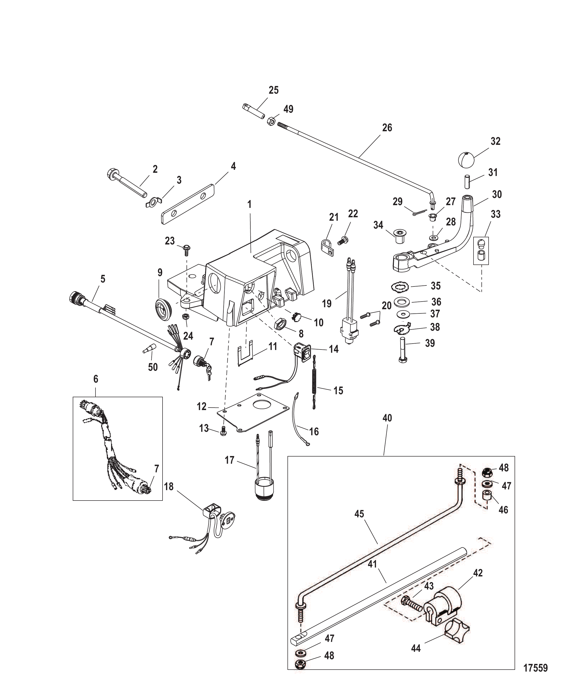 Steering Handle Kit Components
