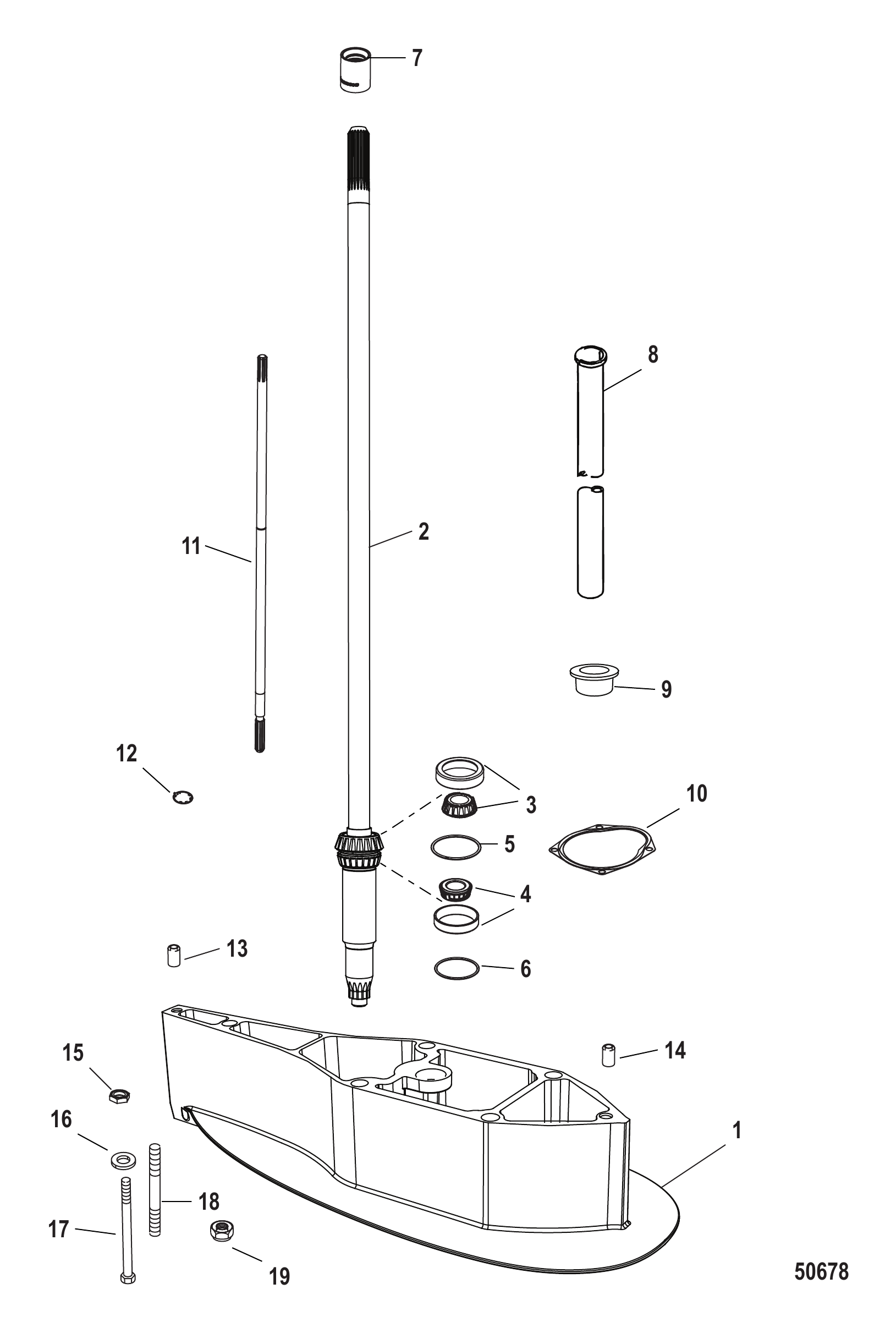 Driveshaft Housing Extension Kit SeaPro (3B111734 and Below)