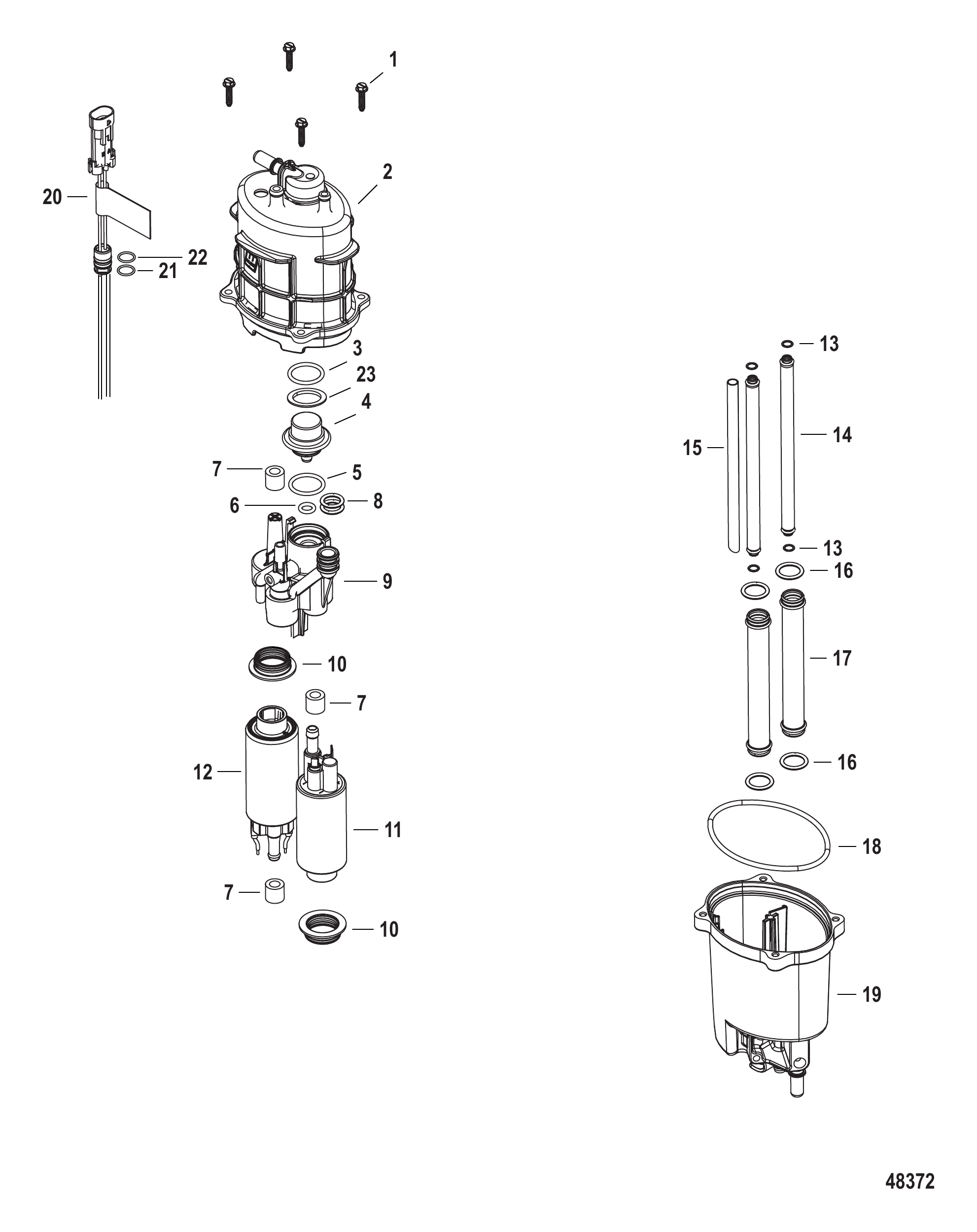 Fuel Supply Module Components 8M0057676 - 2B458410 and Below