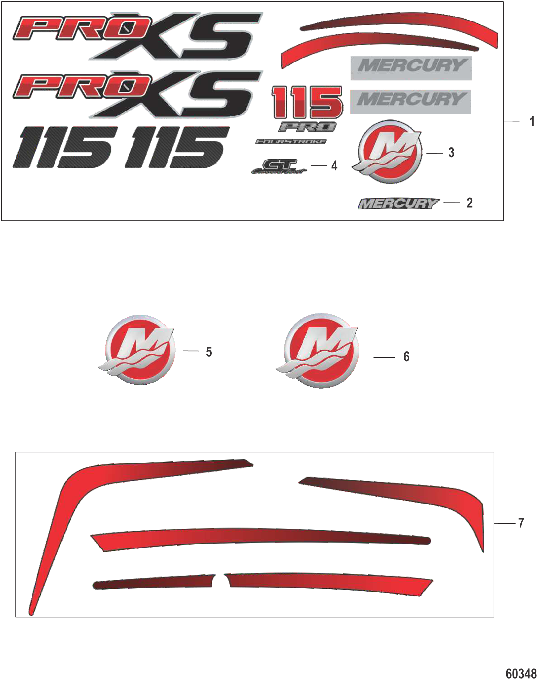 Decals-Top and Lower Cowl