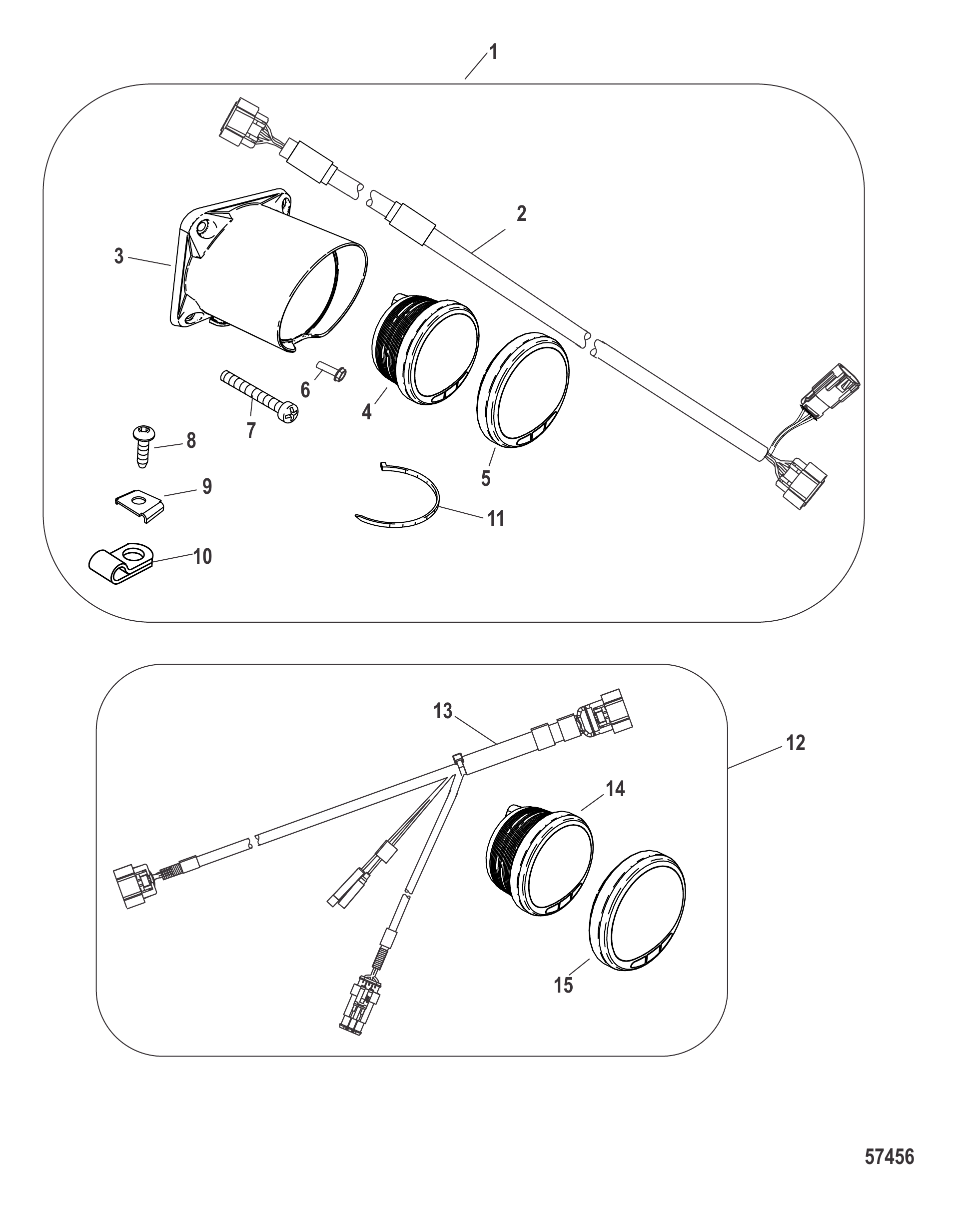 Tachometer Kits Transom and Helm Mount