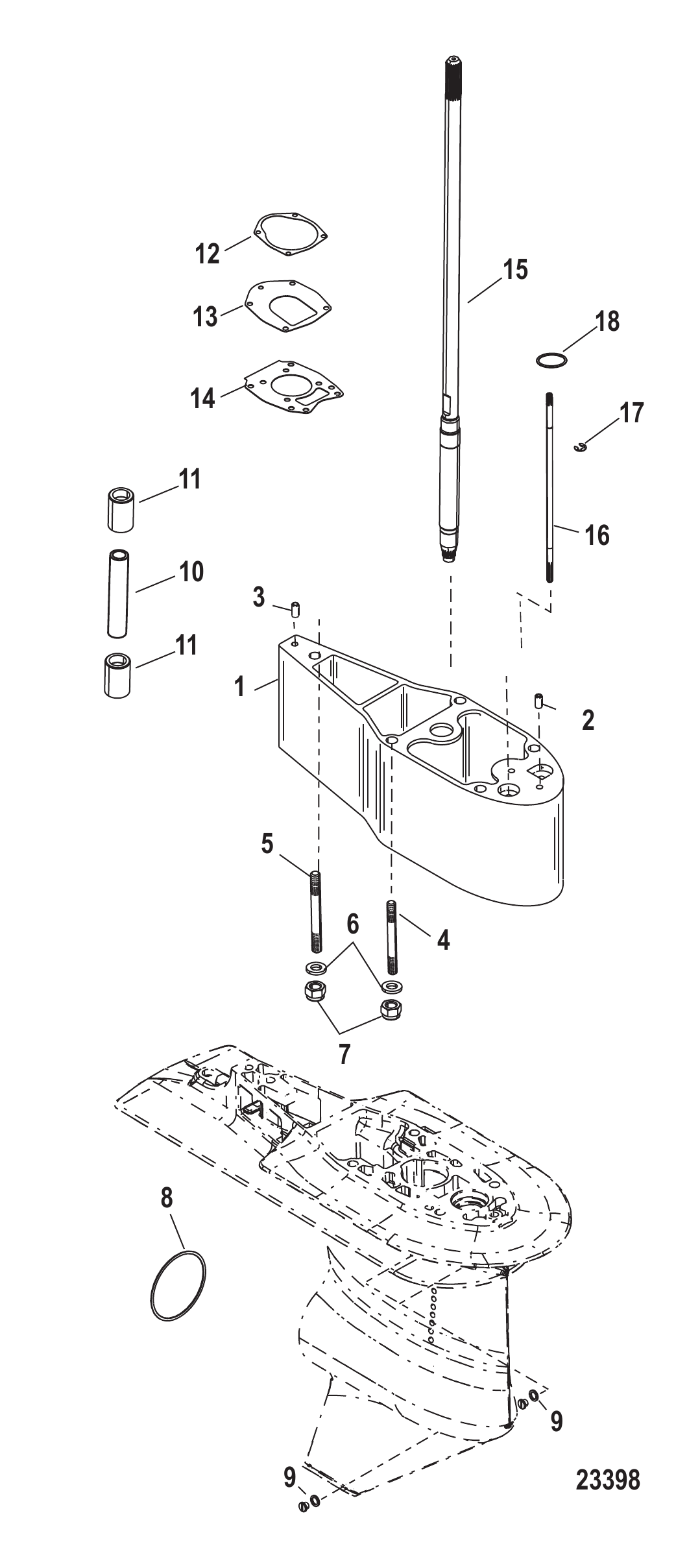 Extension Kit-5 Inch Driveshaft Housing 12092A19