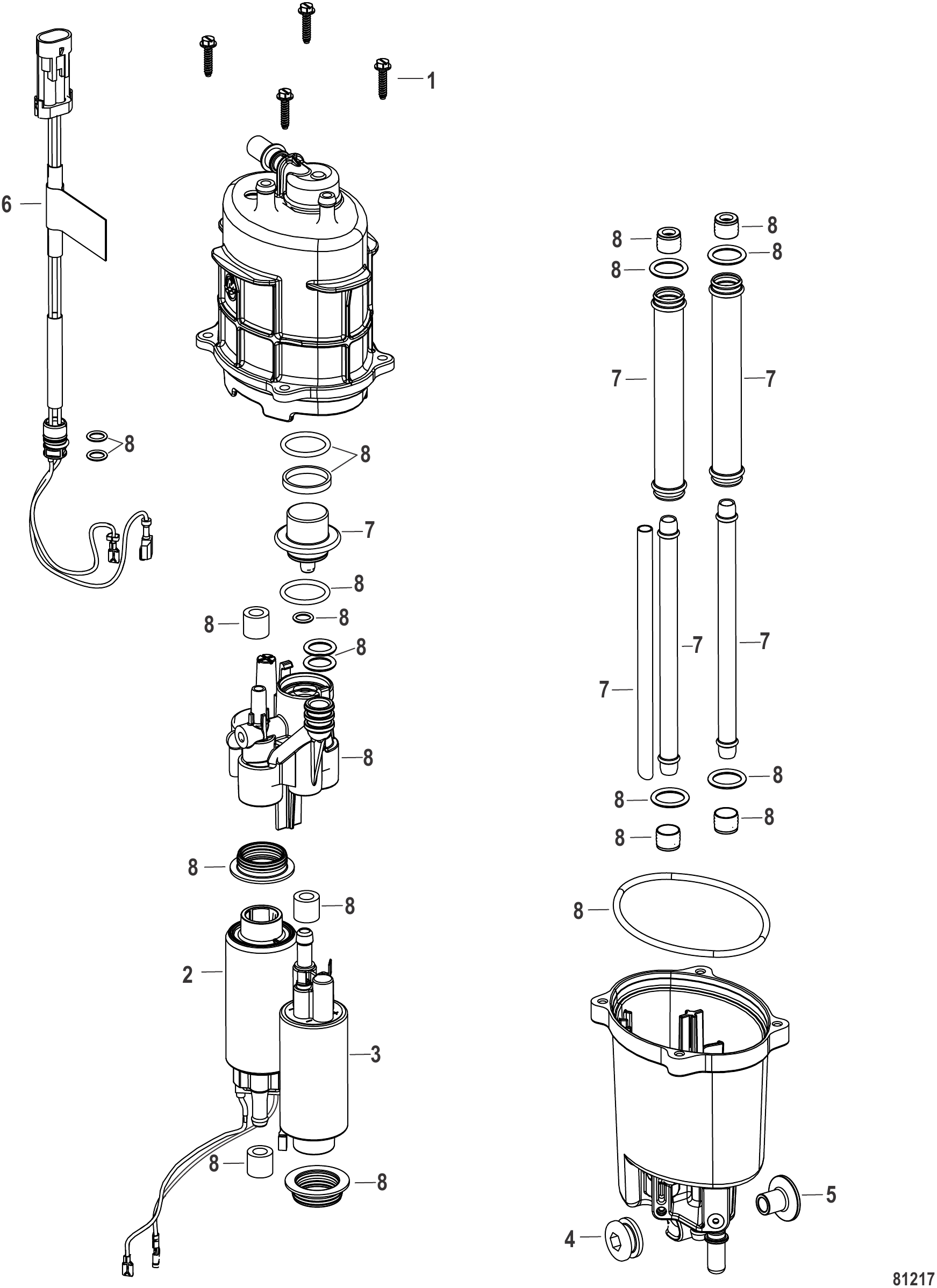 Fuel Supply Module Components 8M0235171 - 3B694499 and Up
