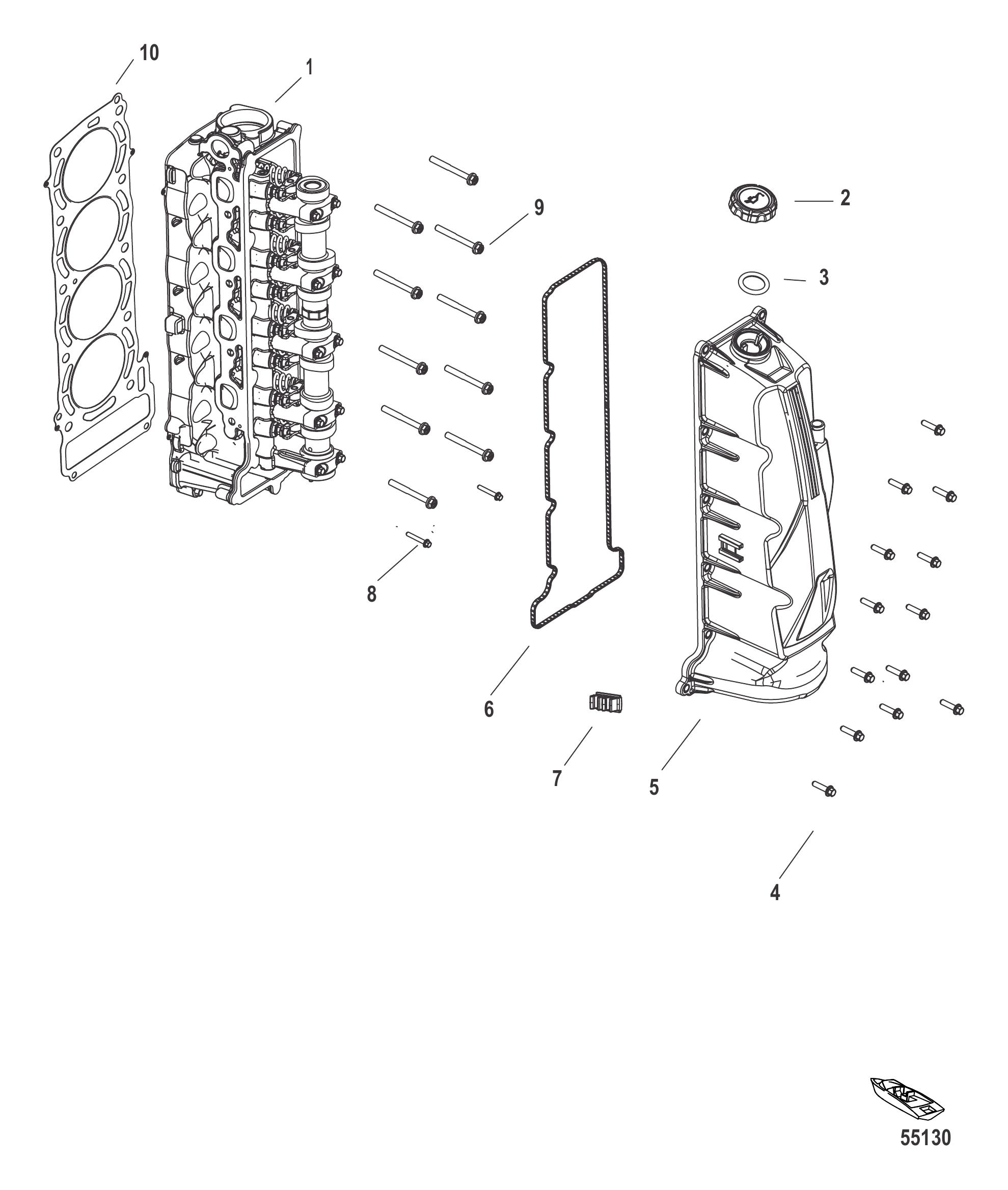 Cylinder Head and Camshaft Cover