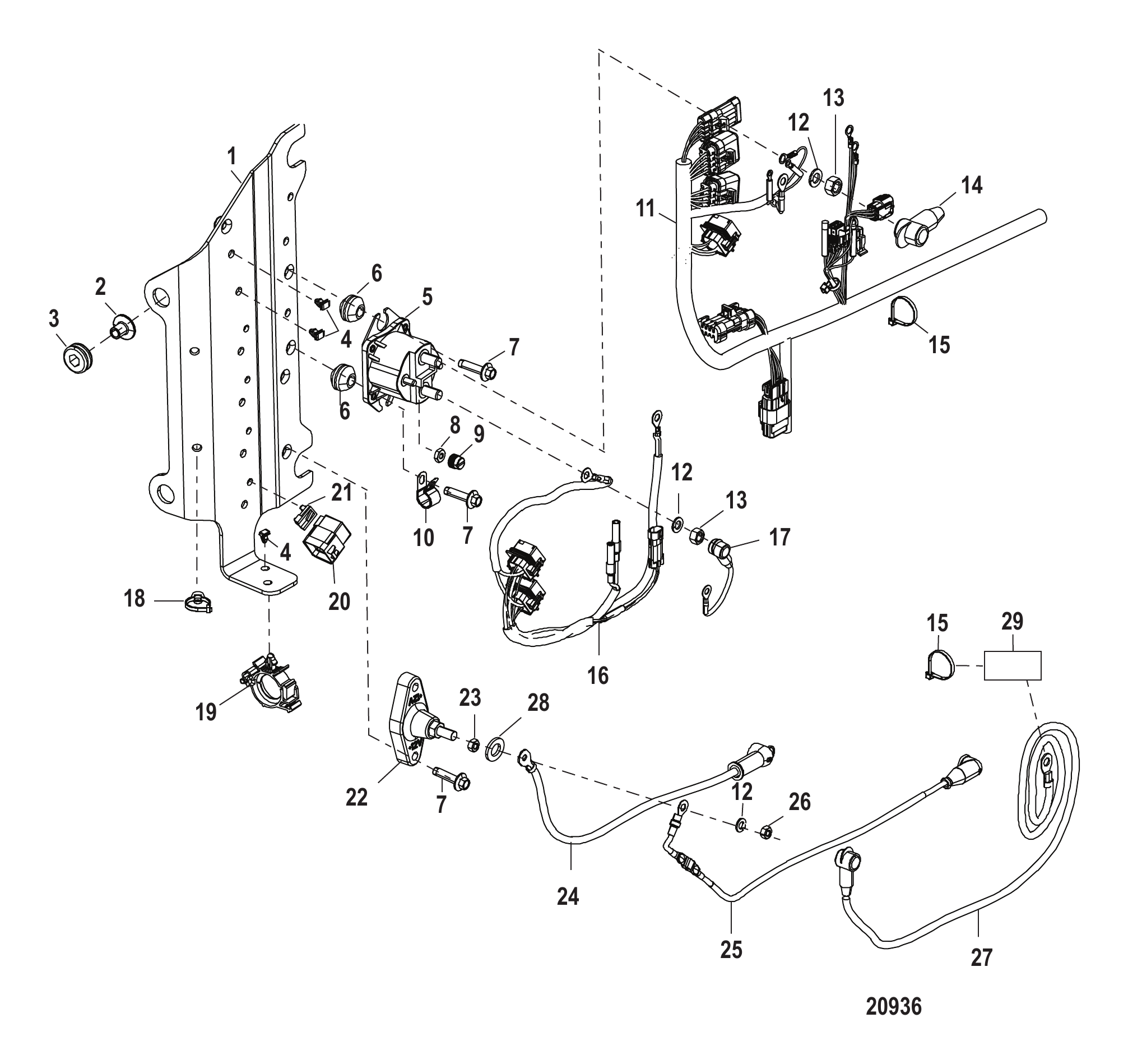 Electrical Plate Component Serial Number 1B723942 and Below