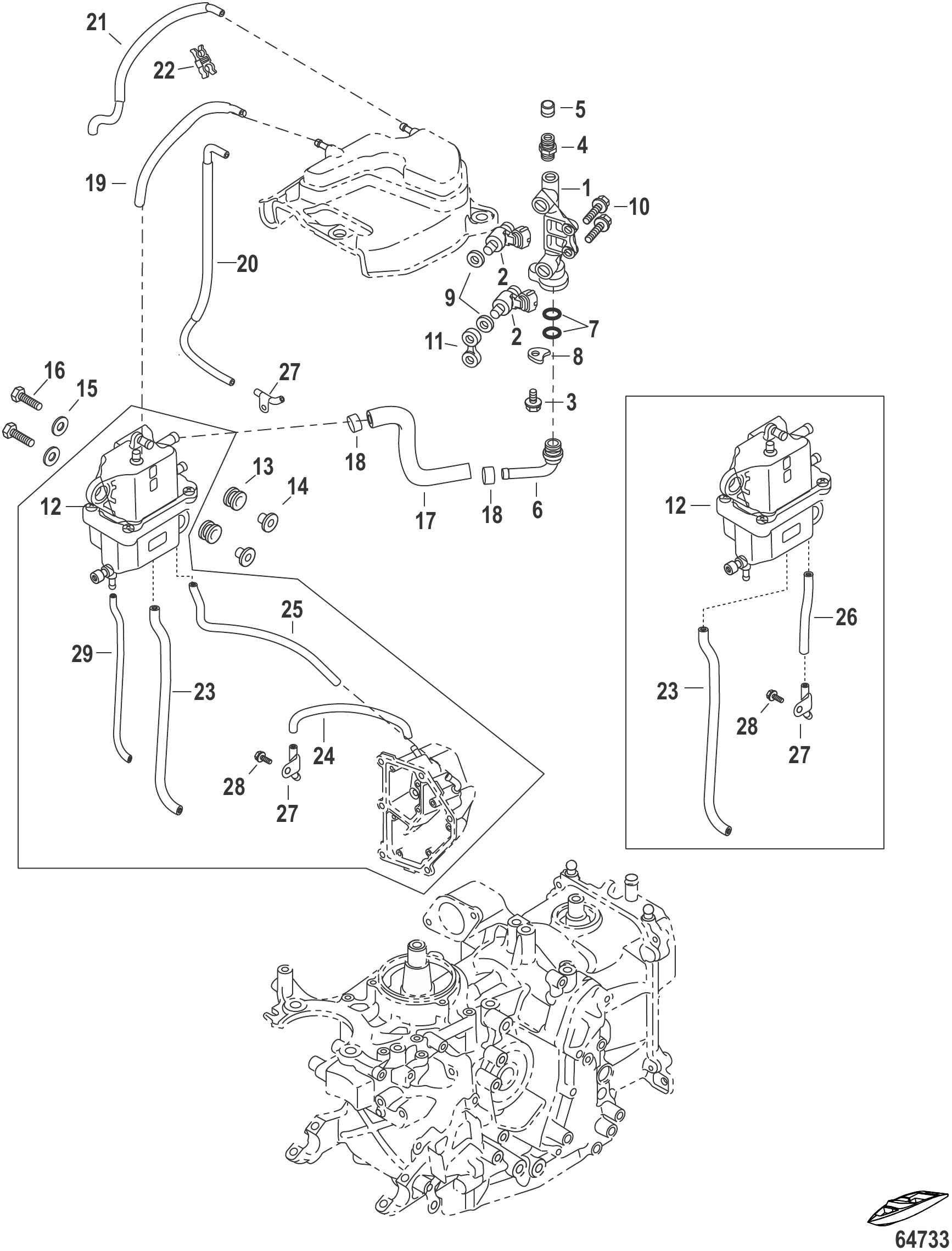 Fuel Rail and Vapor Separator