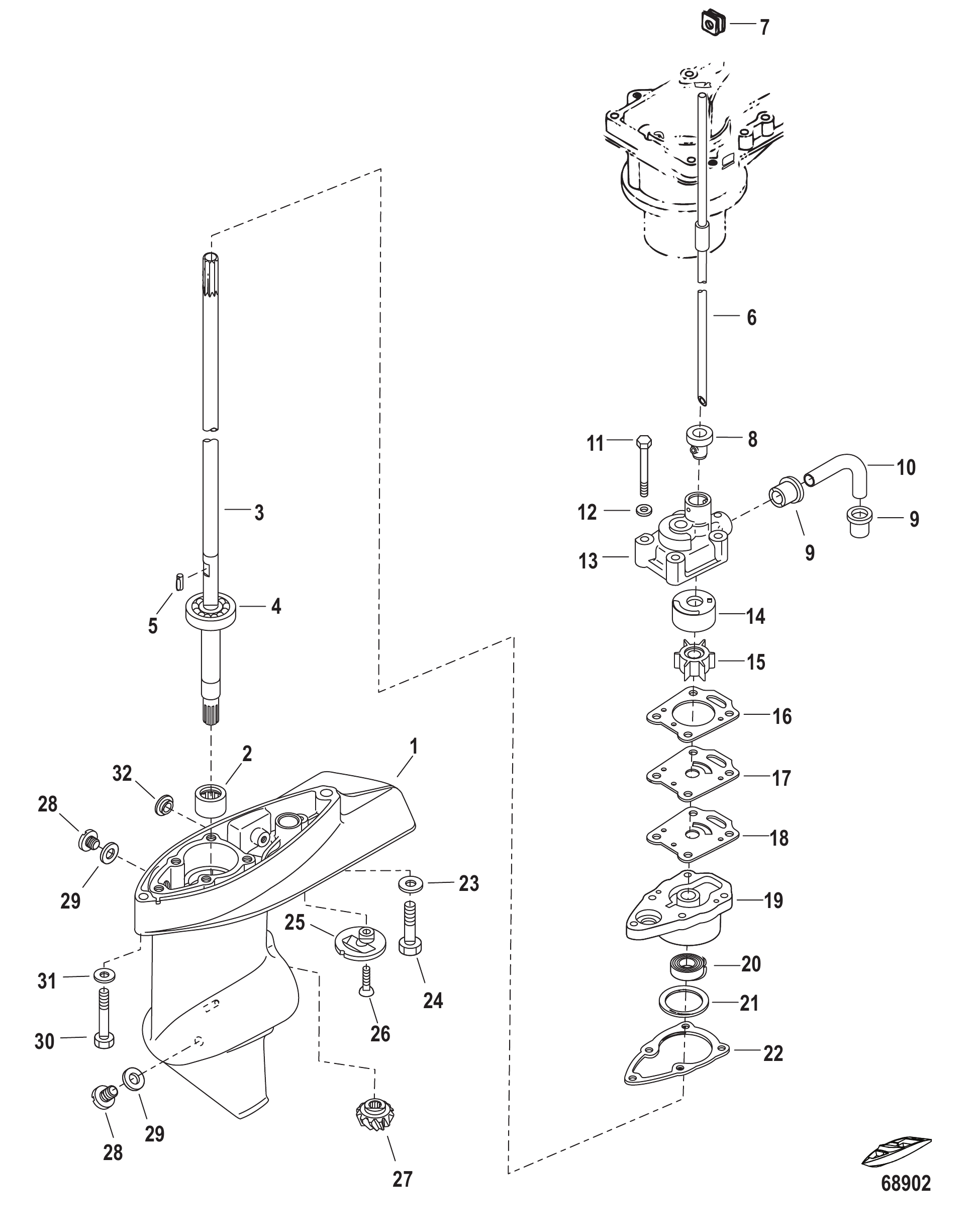 Gear Housing Driveshaft