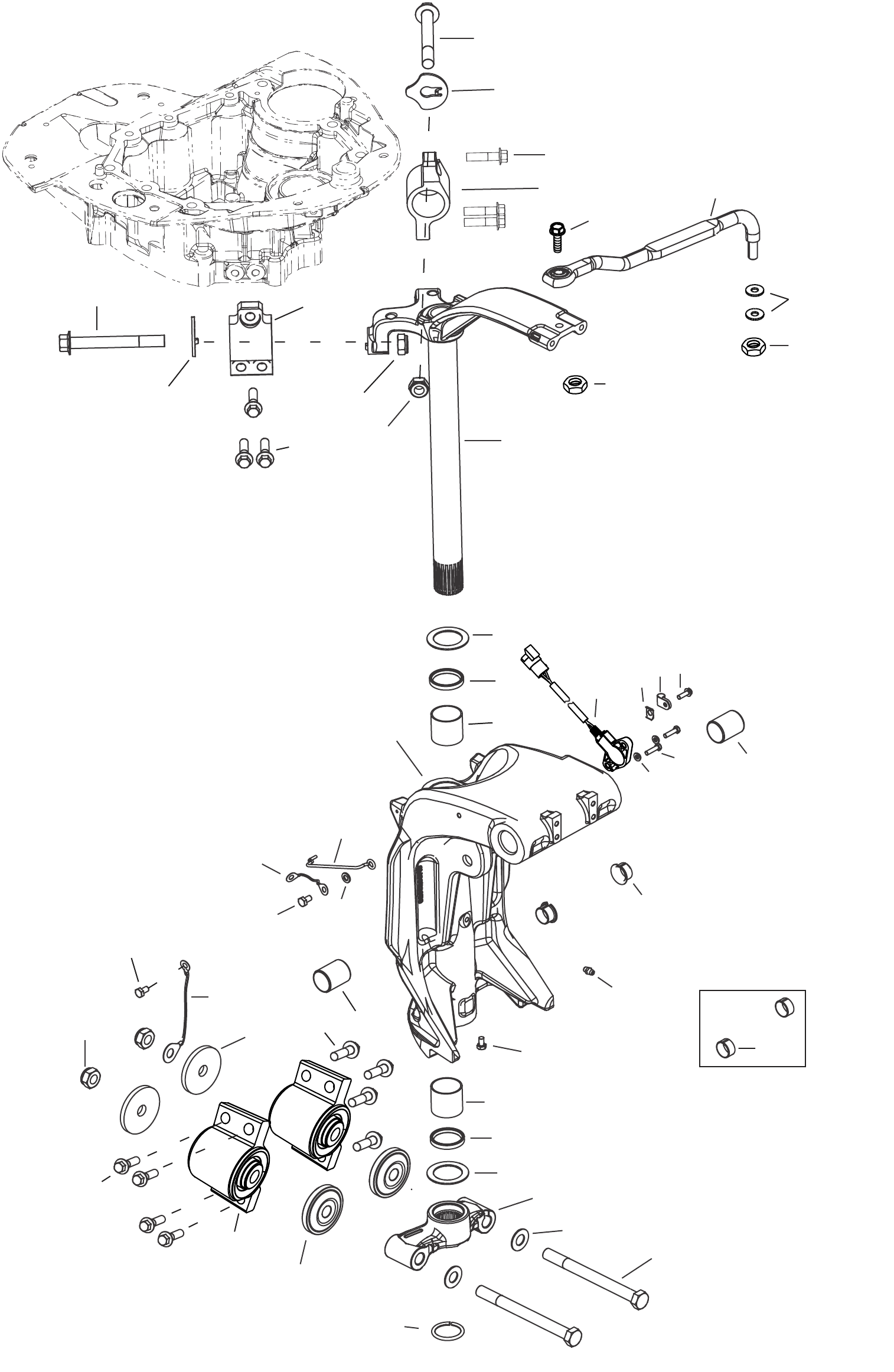 旋转支架与转轴(非SeaPro) Swivel Bracket and Swivel Pin Non SeaPro