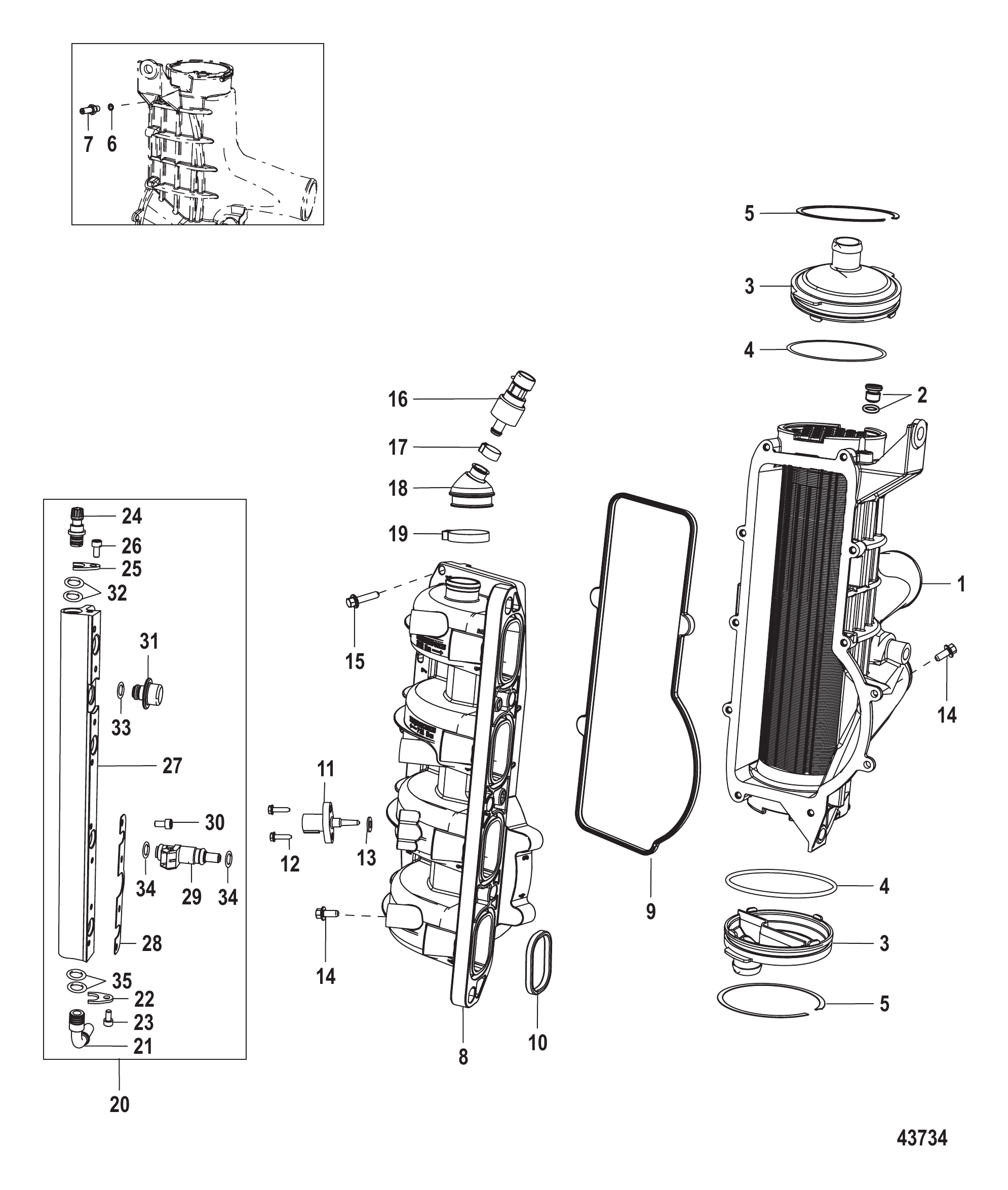 Charge Cooler/Intake Manifold (Gen II) End Cap Serviced