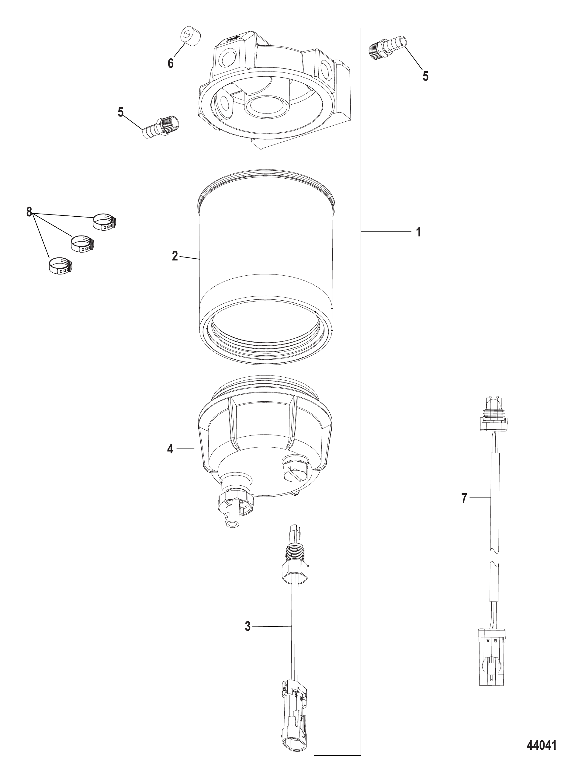 Water Separator Filter Kit 8M0046336