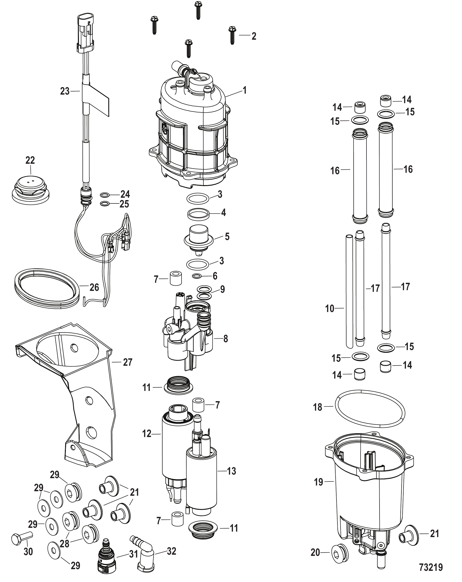 Accessories: Fuel Supply Module Boat Mounted/Components - 8M0176311