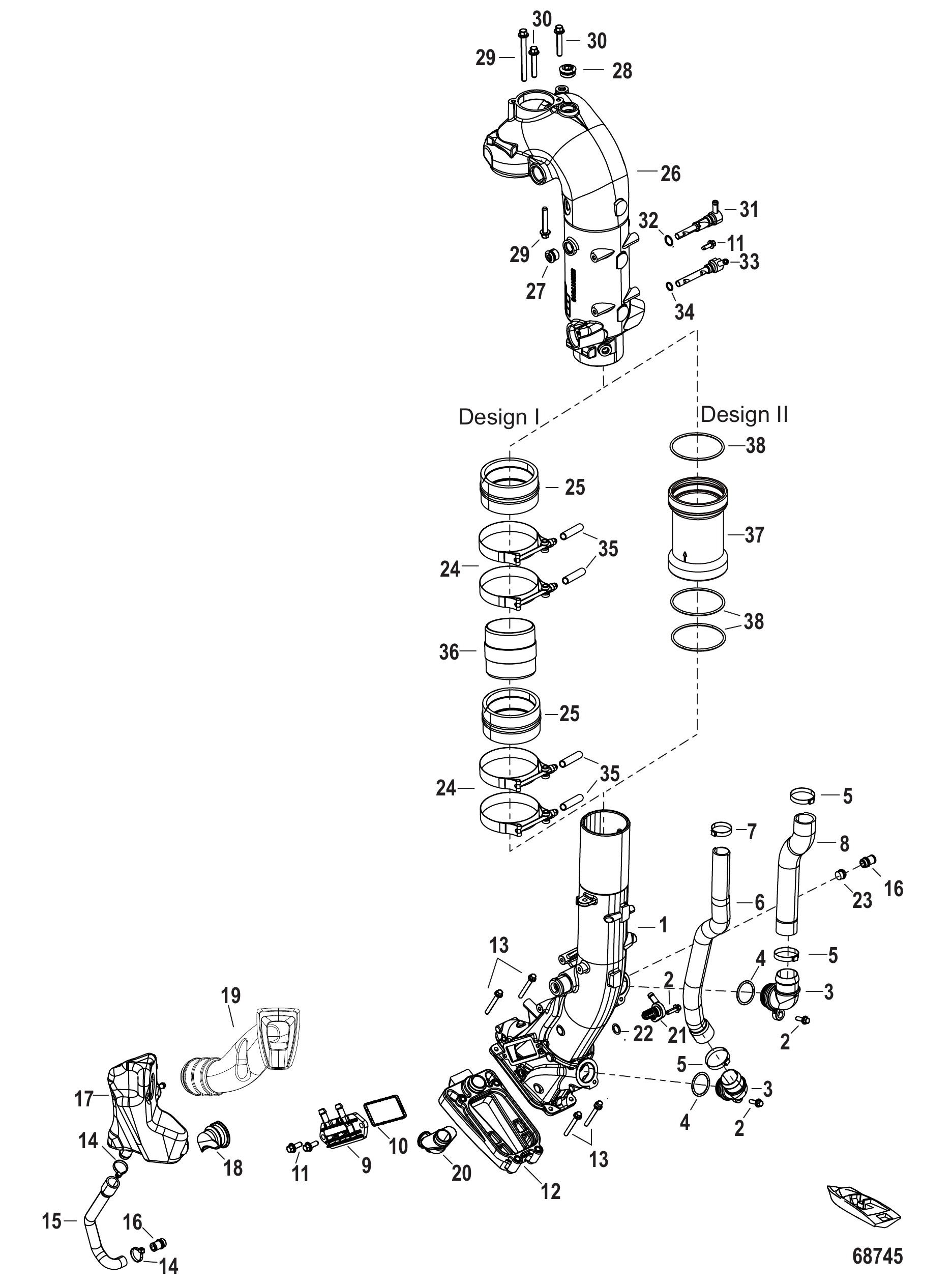 Exhaust 3B050617 and Below