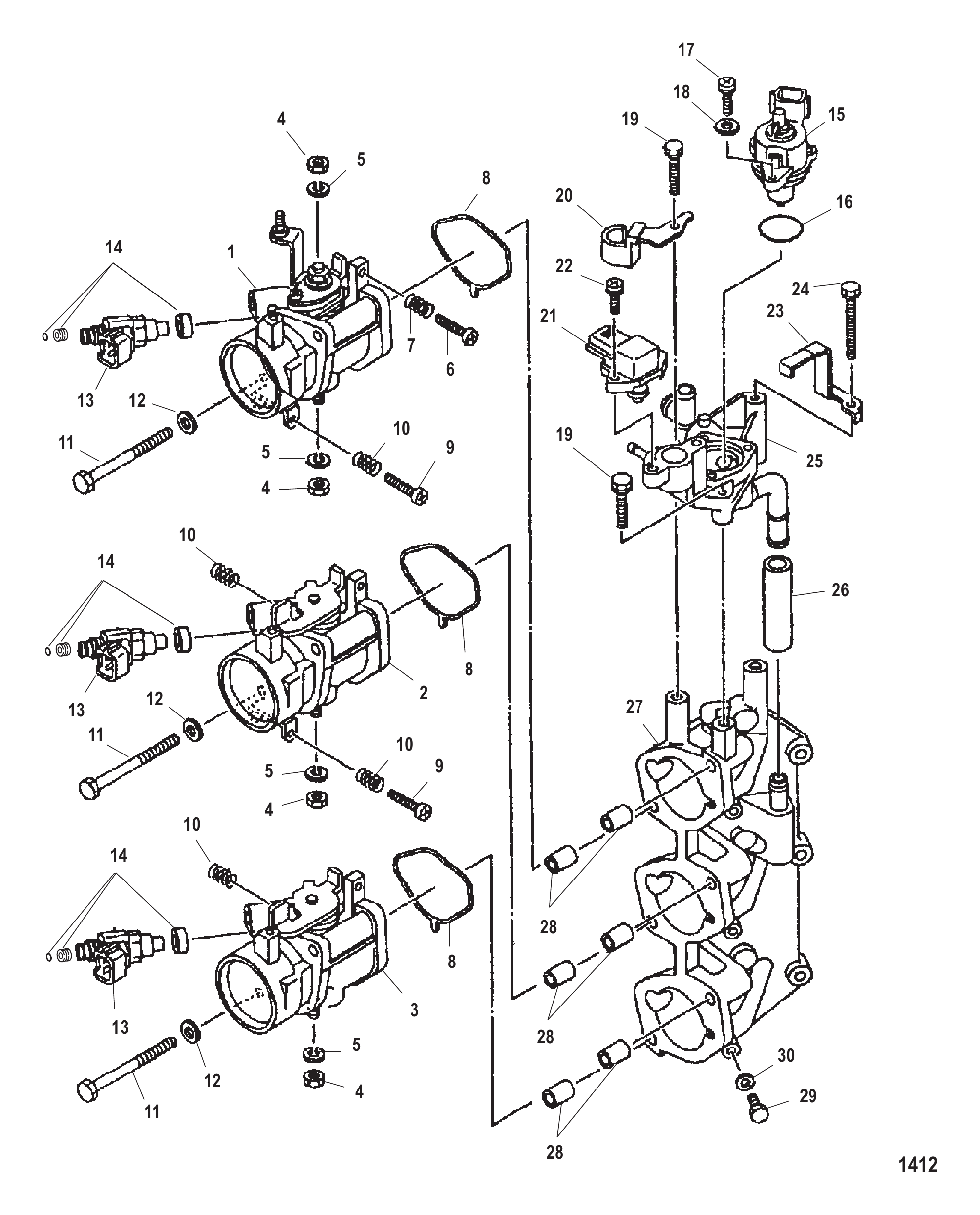 节气门体(左舷) Throttle Body (Port)