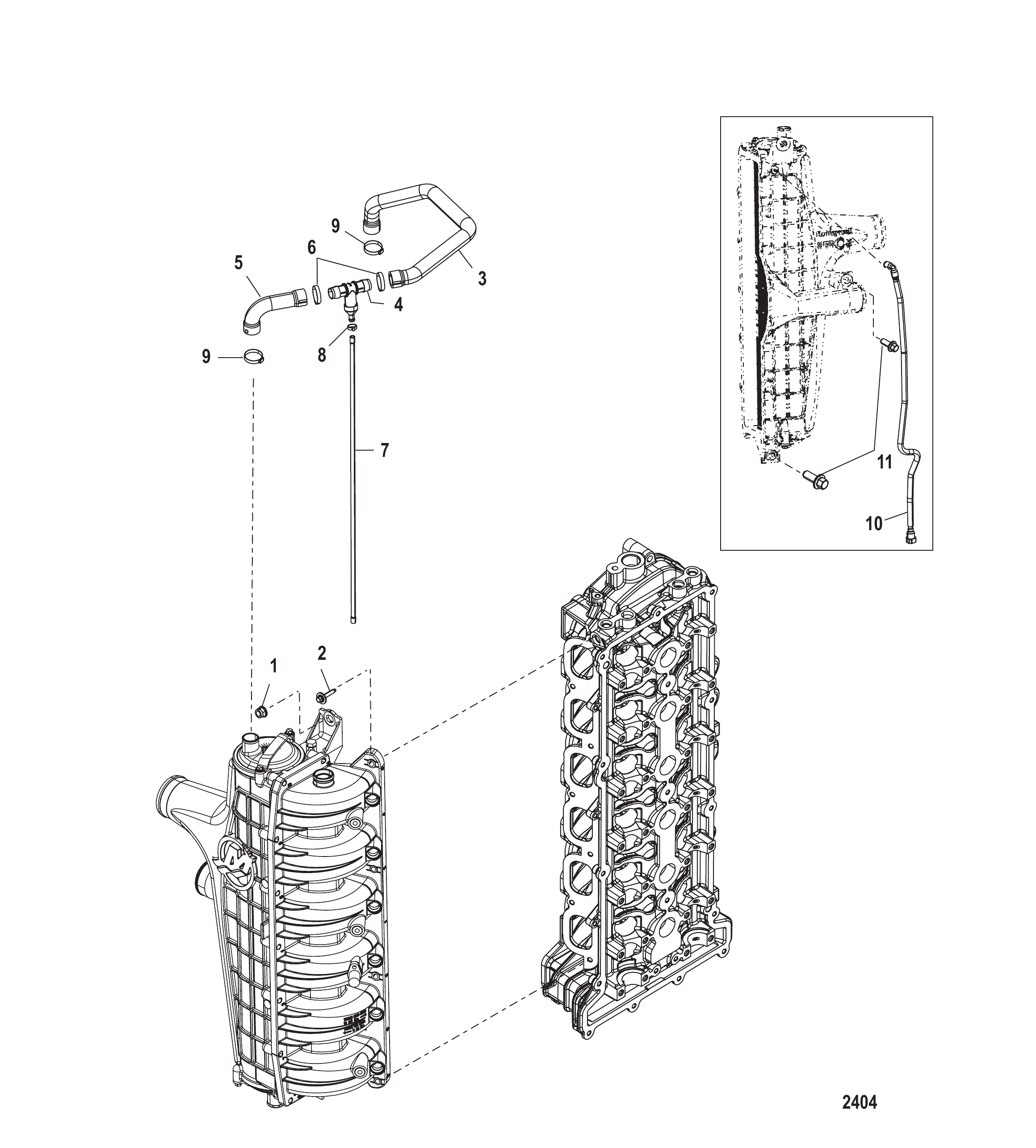 Charge Cooler/Intake Manifold Hose Routings