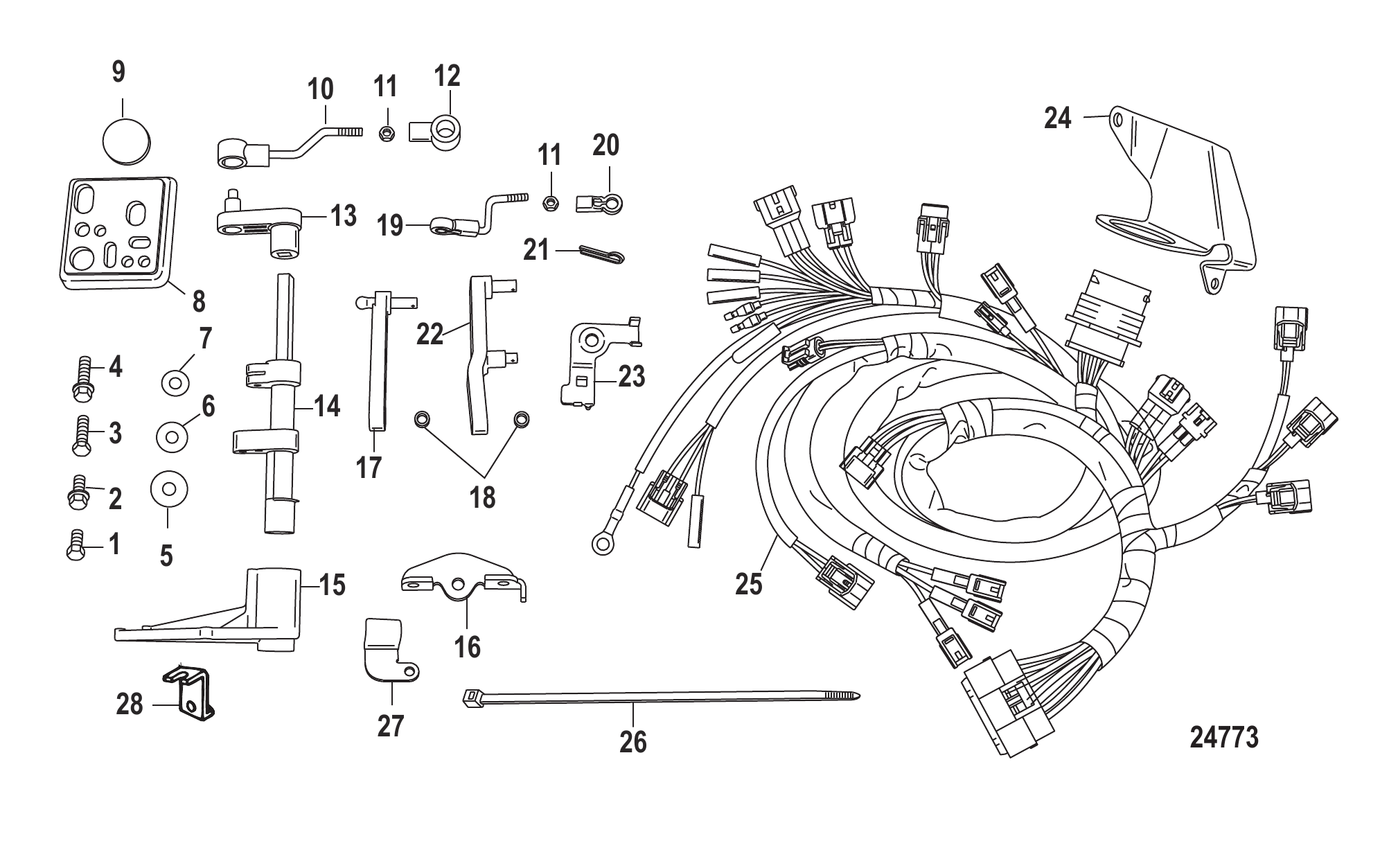RC Conversion Kit-Electric Start 25-30 Hp 889246A33