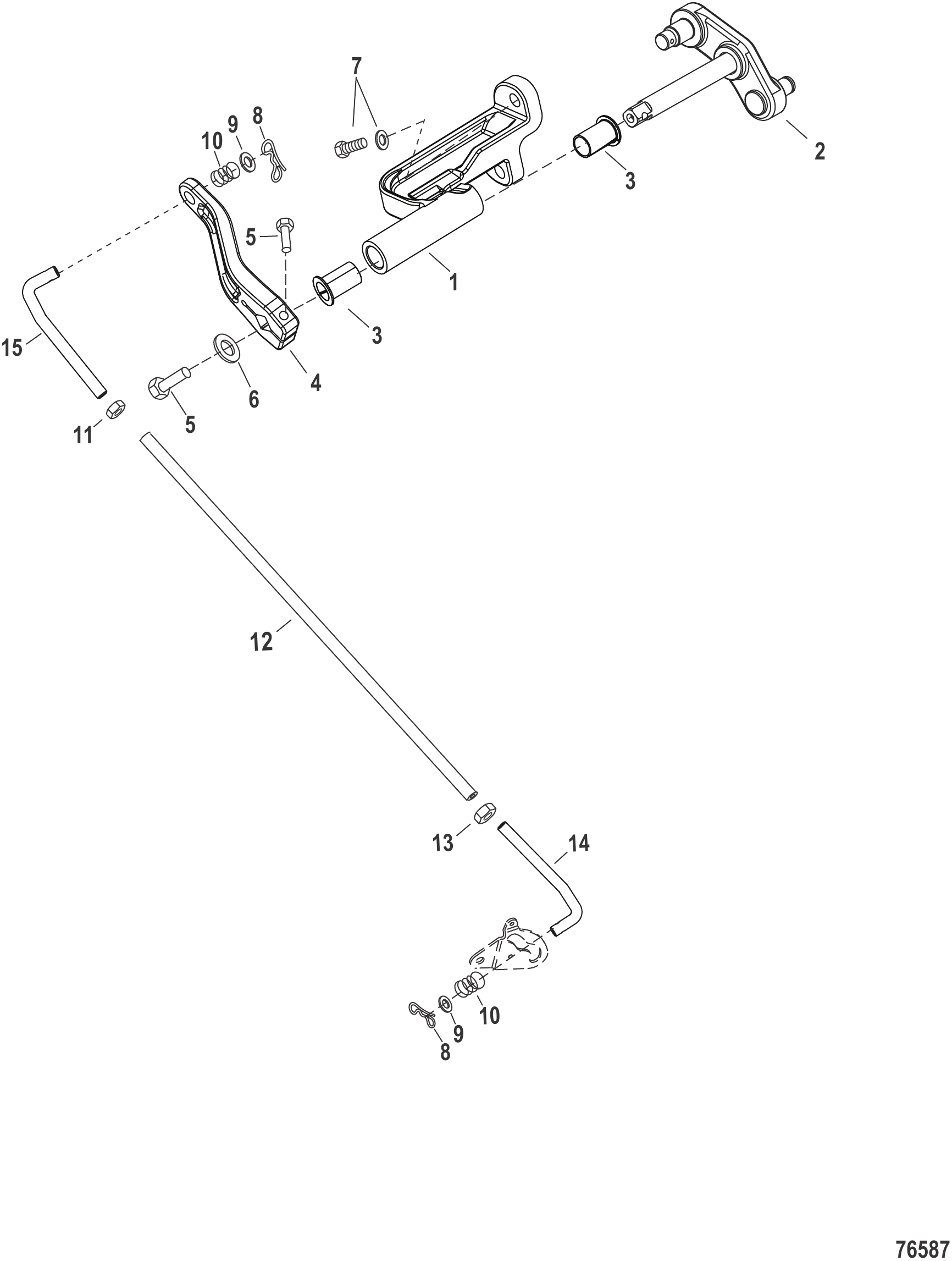 Jet - Shift Linkage Tiller Handle