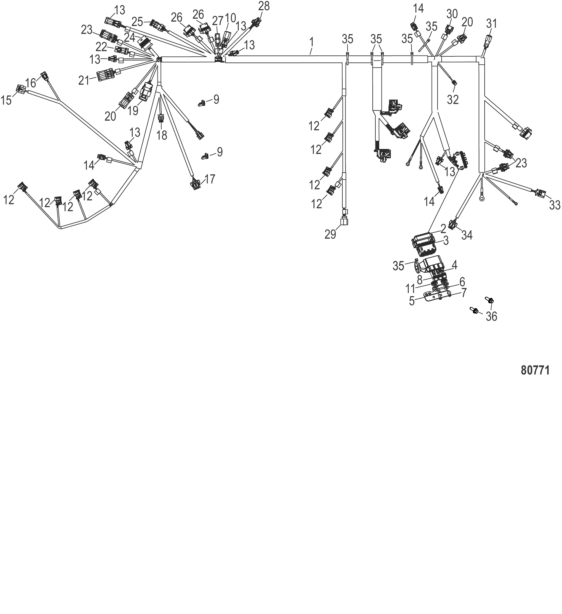 Engine Harness Harness Repair Ends - 8M0142259