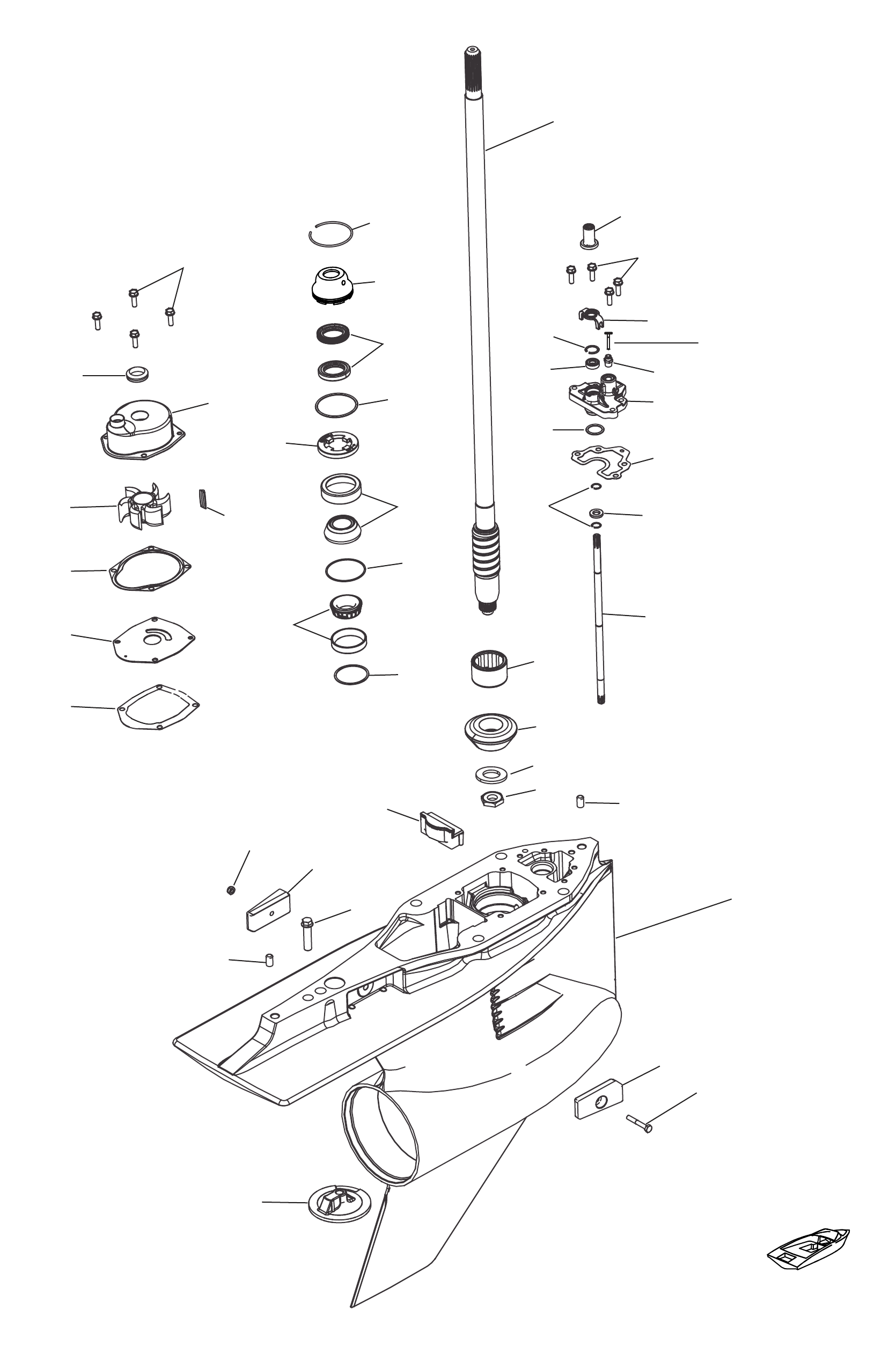 Gear Housing, Driveshaft, 5.44 Torpedo