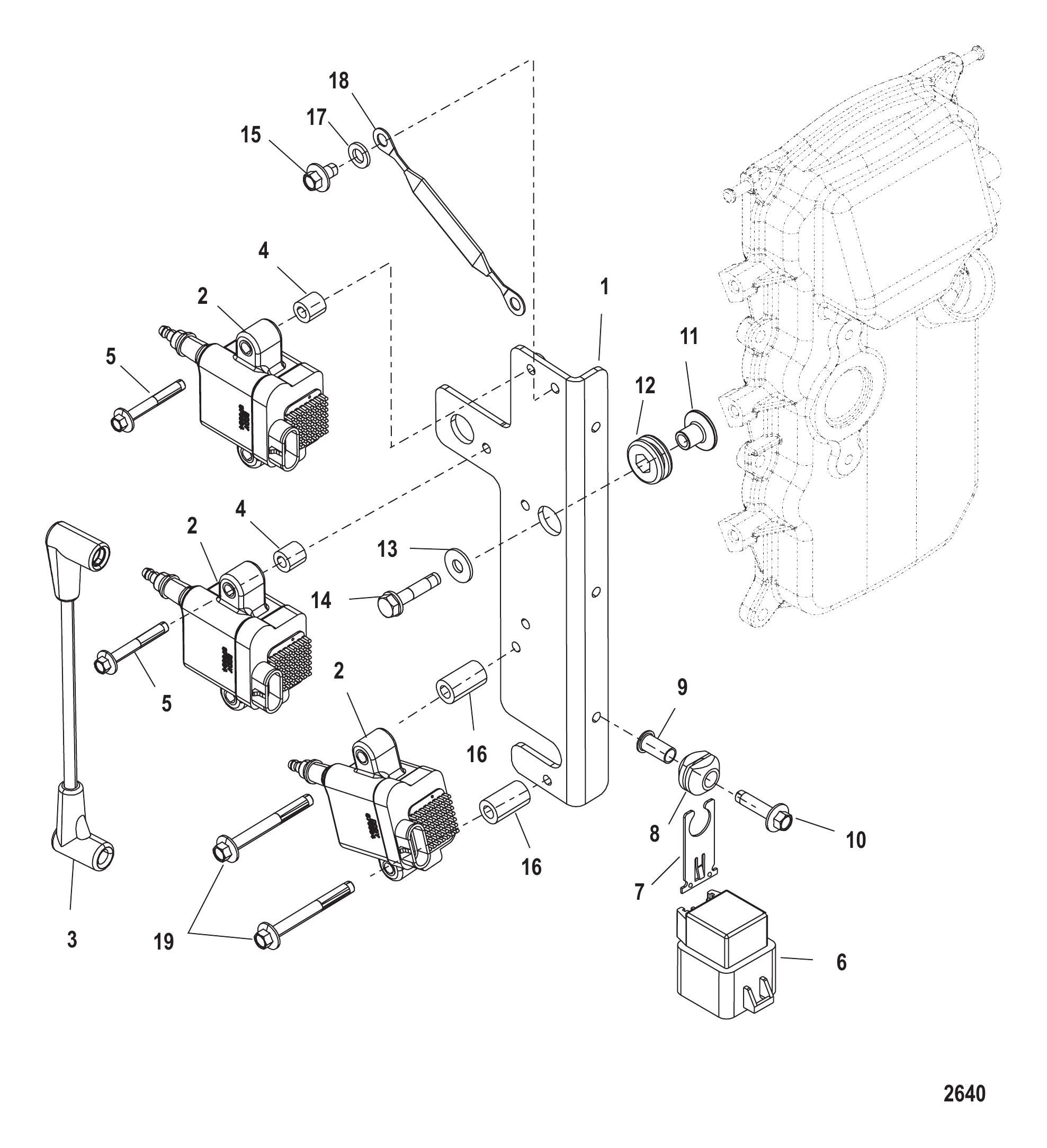 Ignition Coil S/N-USA-0T980000/BEL-0P325500 and Up
