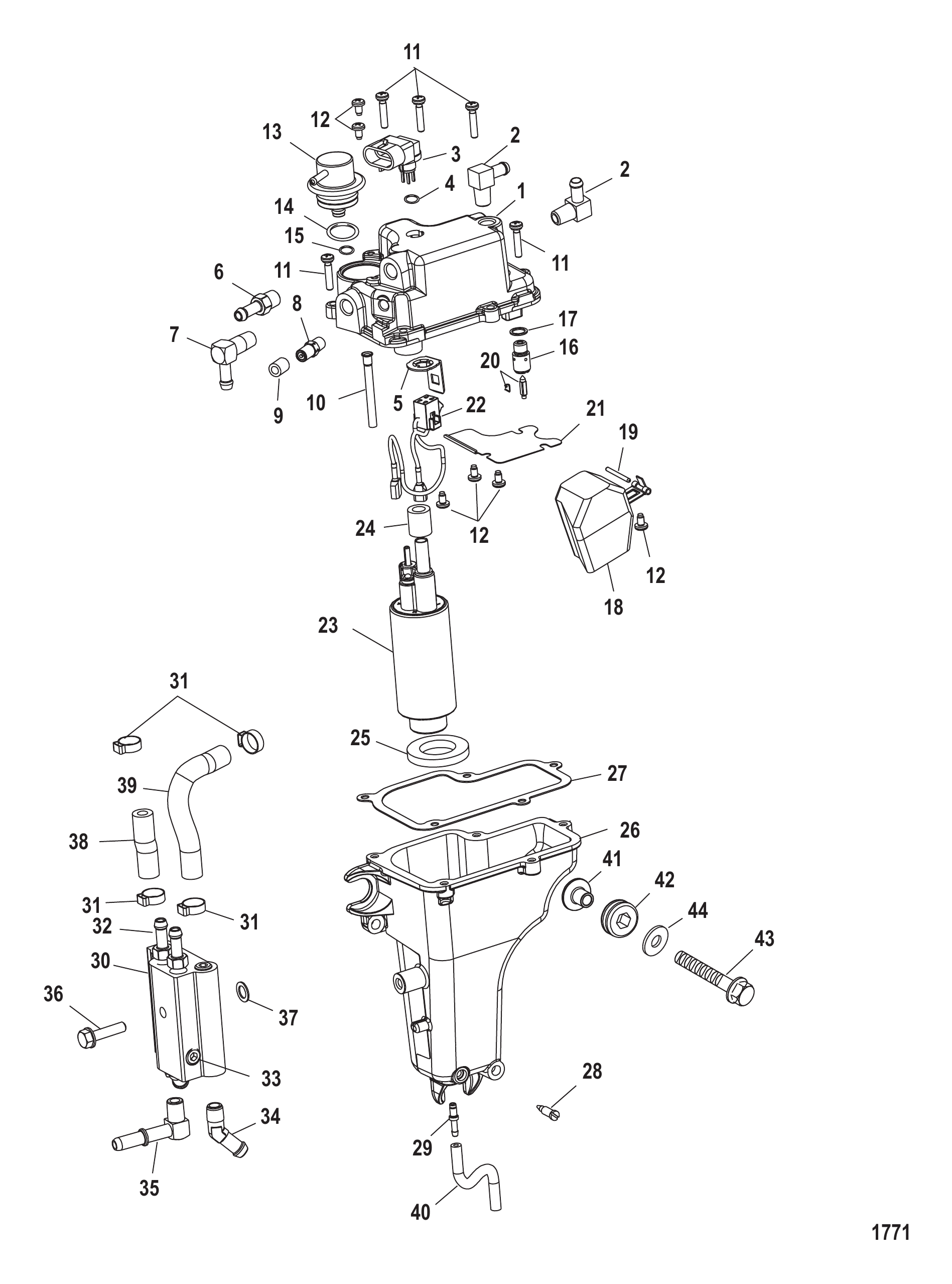 Vapor Separator (USA-1B036613/BEL-0P340241 and below)