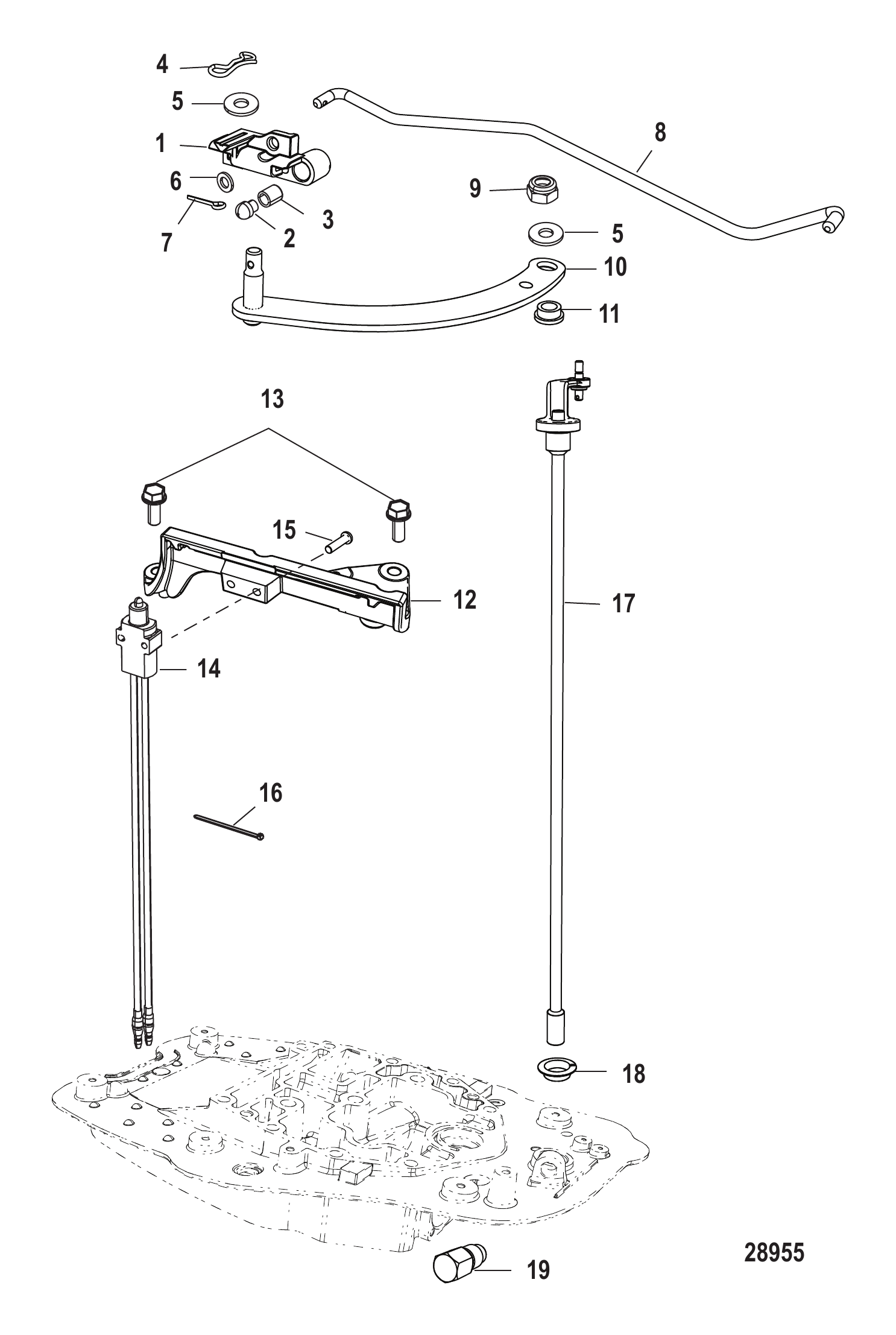 Shift Linkage Tiller, Design-I-Shift Detent
