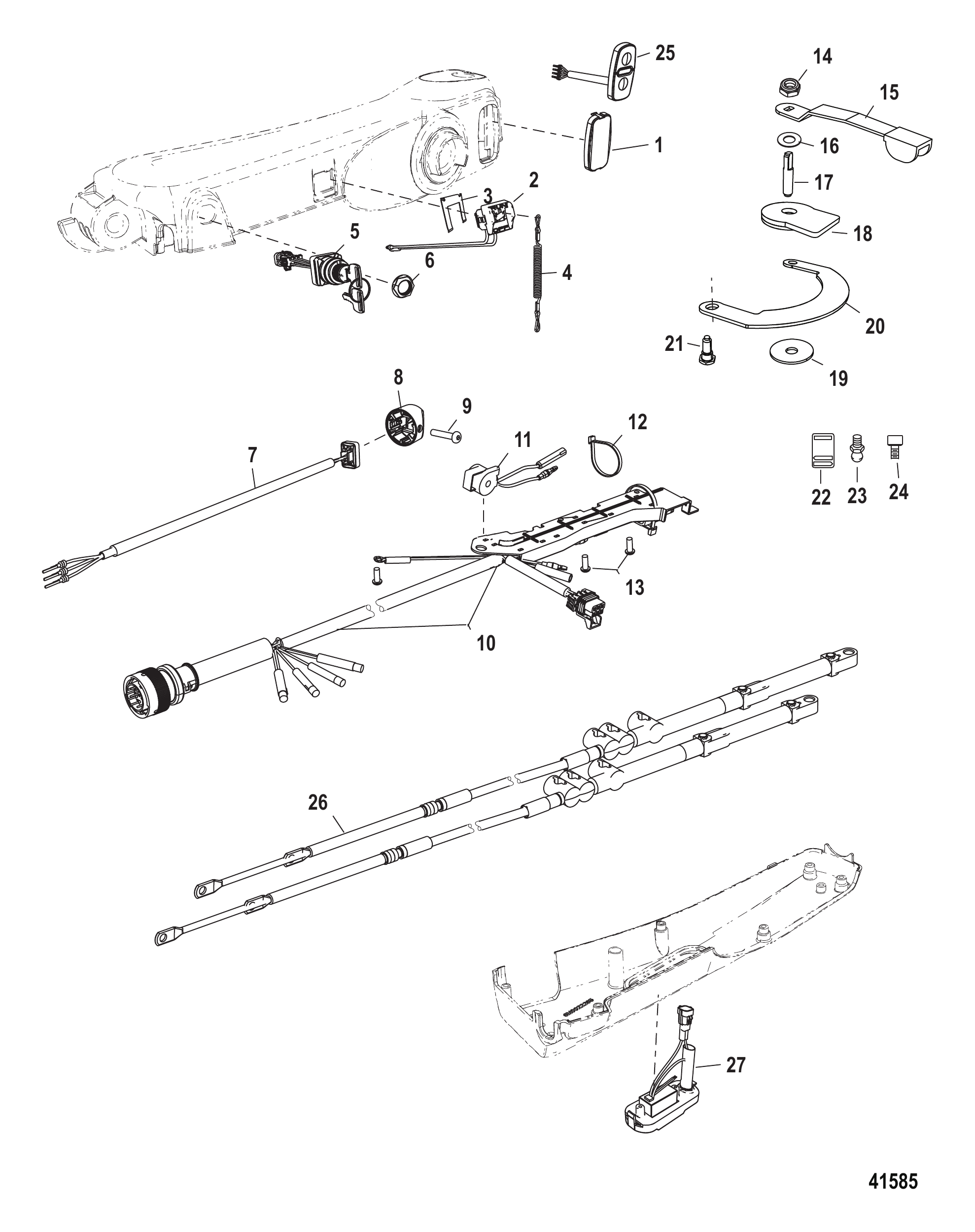 Tiller Handle Kit Components (Big Tiller-Manual)