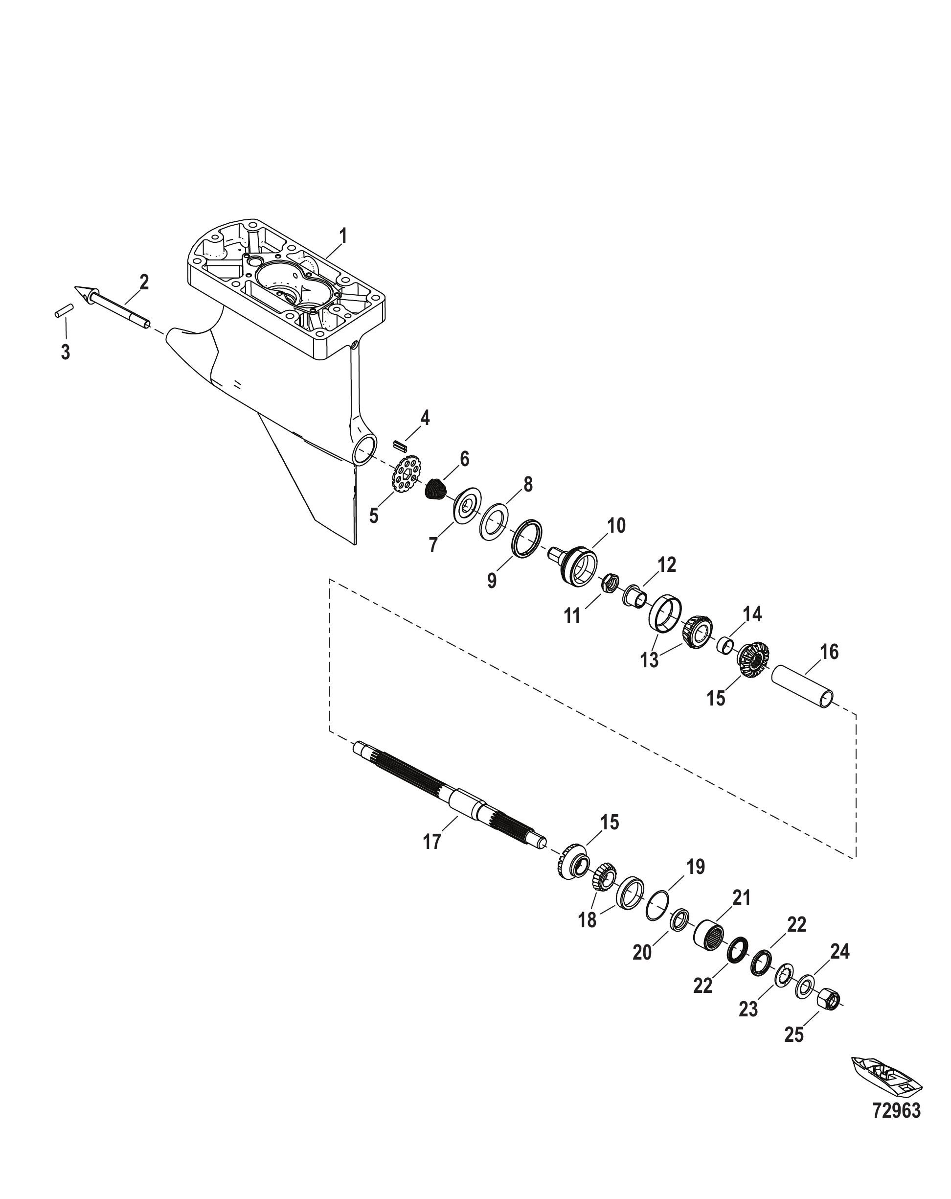 Gear Housing, Prop Shaft