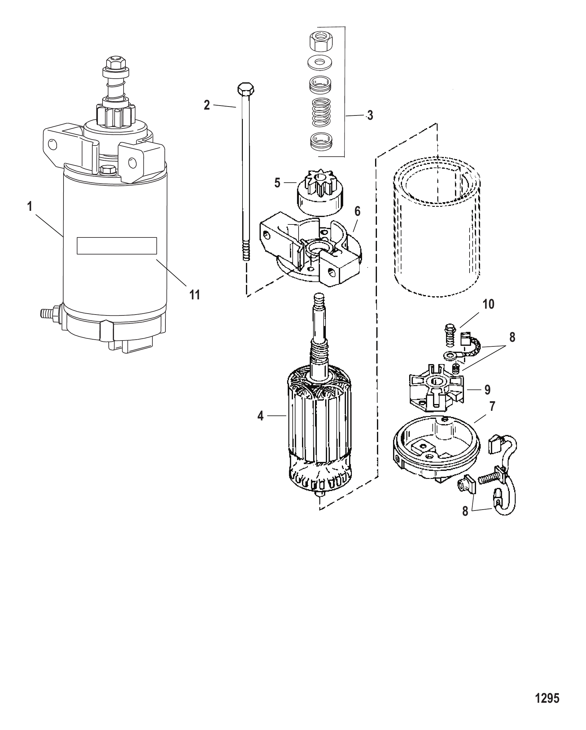 Starter Motor (Serial Number 1B249767 and Below)