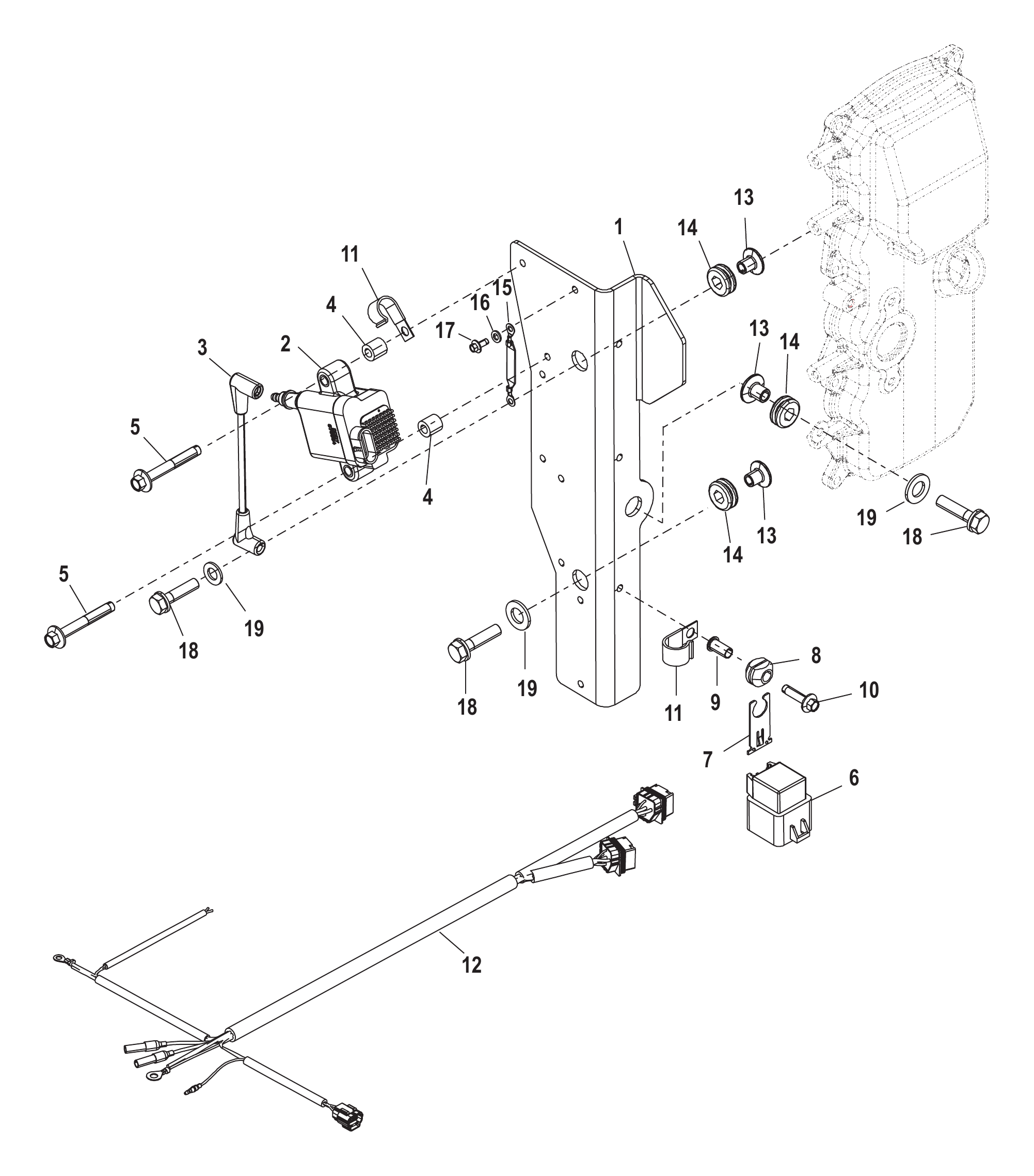 Coil Mounting Bel-0P325500 thru 0P400999