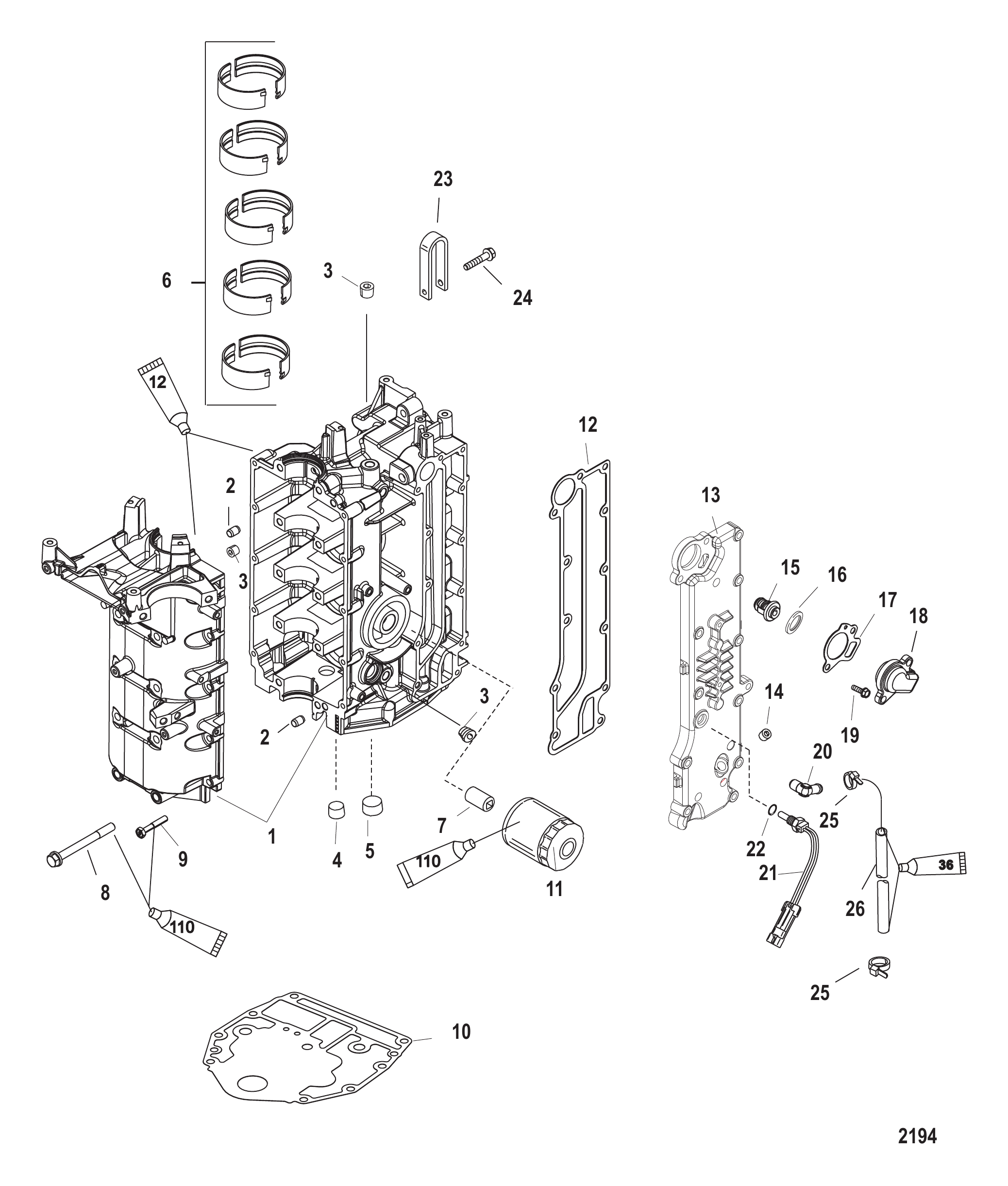 Cylinder Block and Crankcase