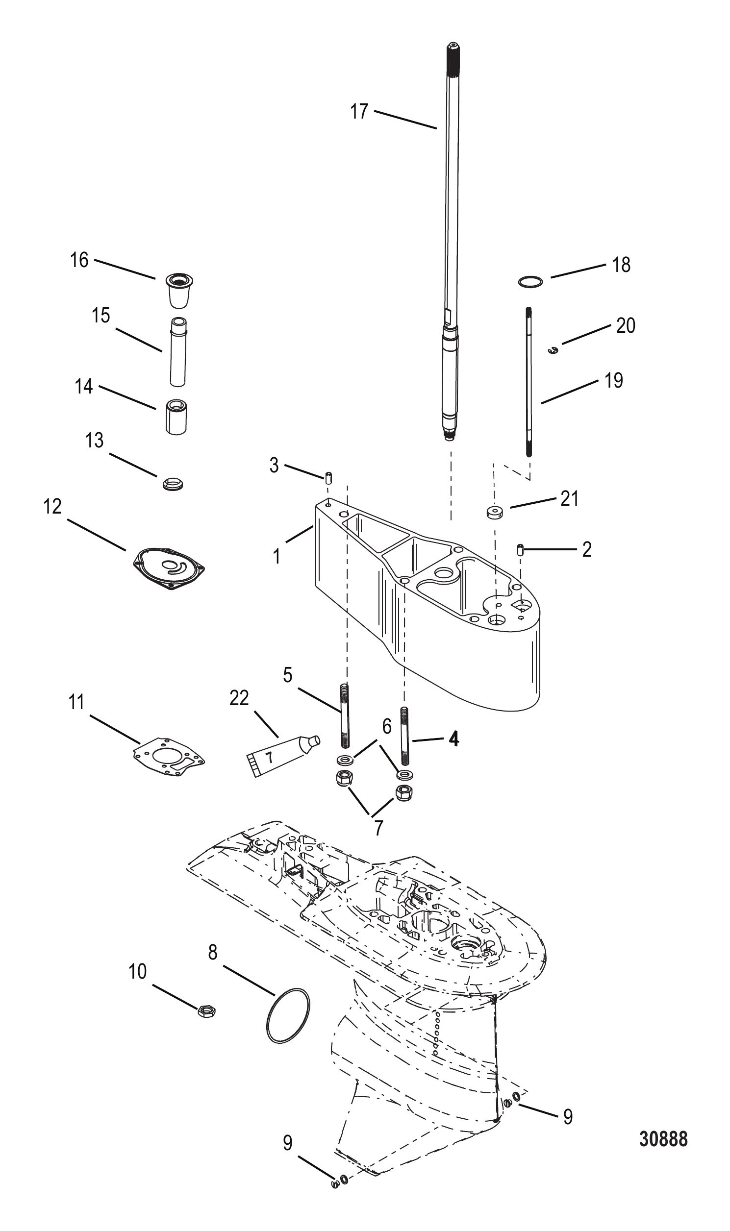 Extension Kit - 5 Inch Driveshaft Housing (12092A20)
