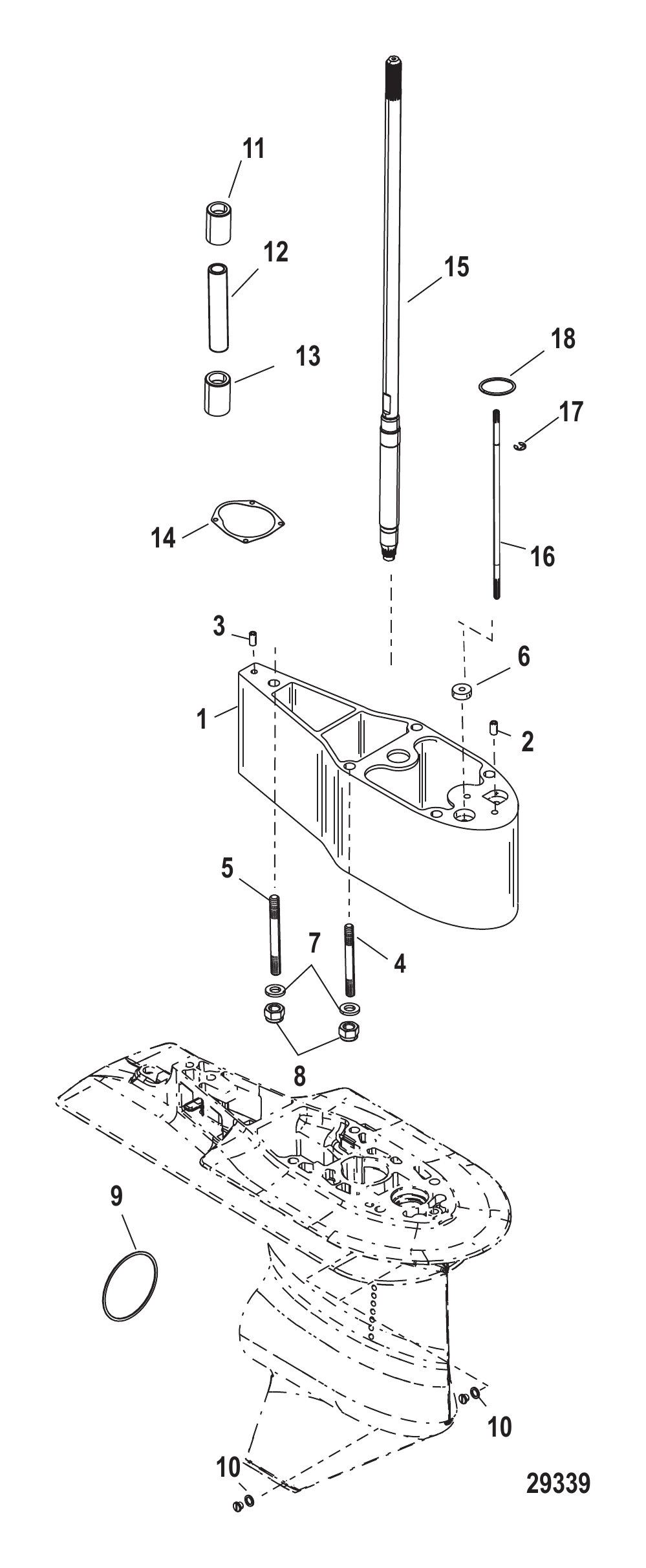 Extension Kit Driveshaft Housing 12092A20 - Command Thrust
