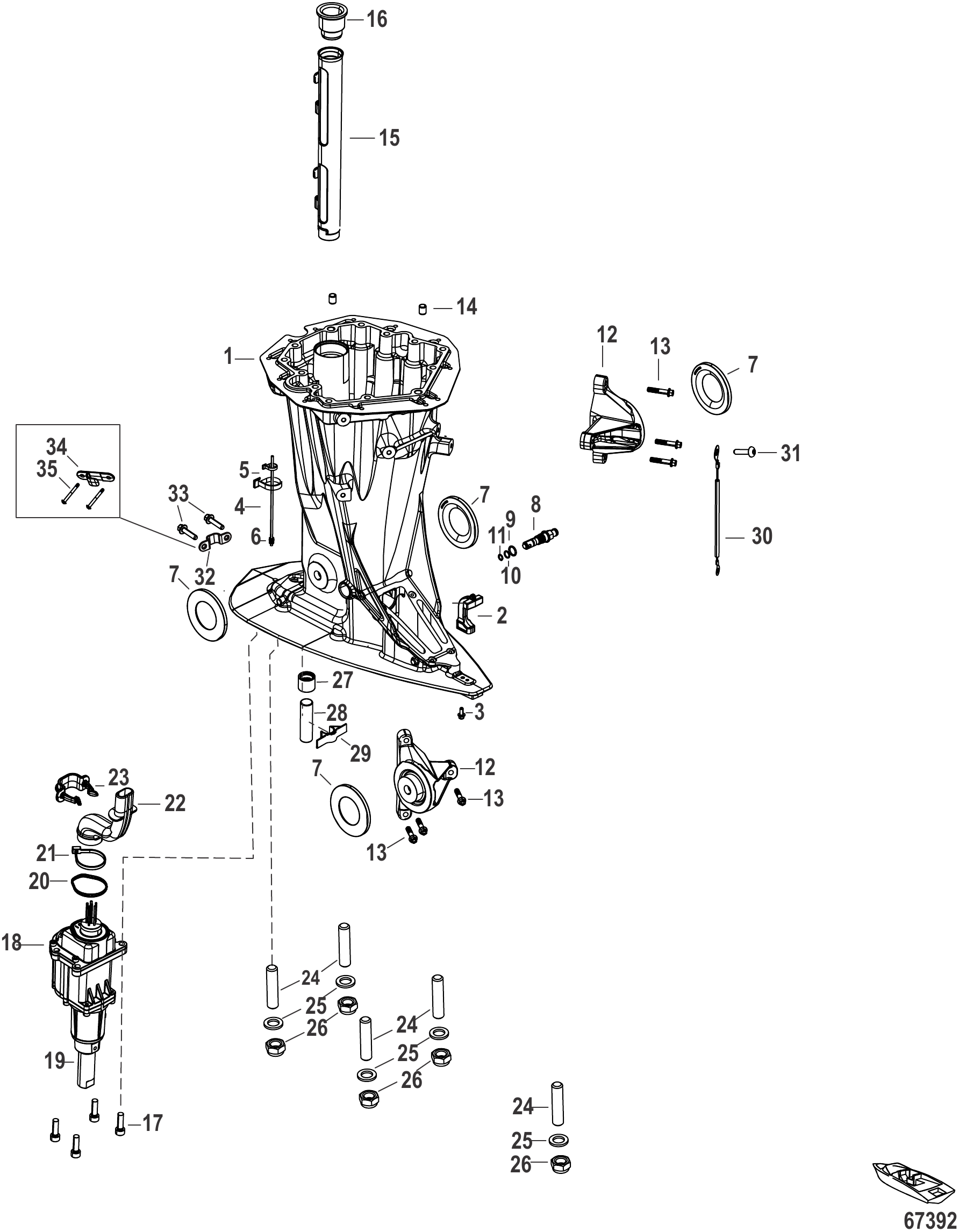 Driveshaft Housing 1E093311 and Below