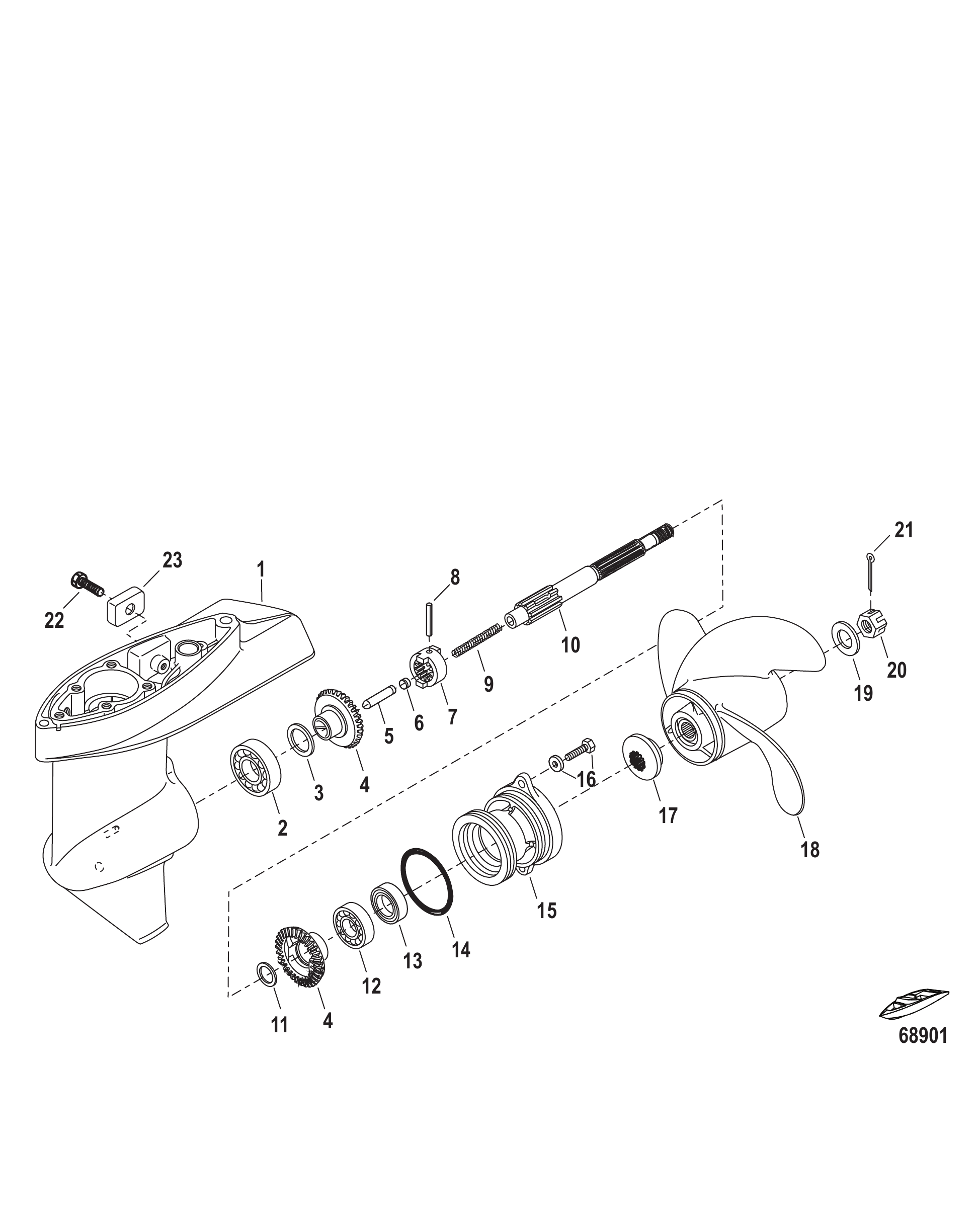Gear Housing Propeller Shaft
