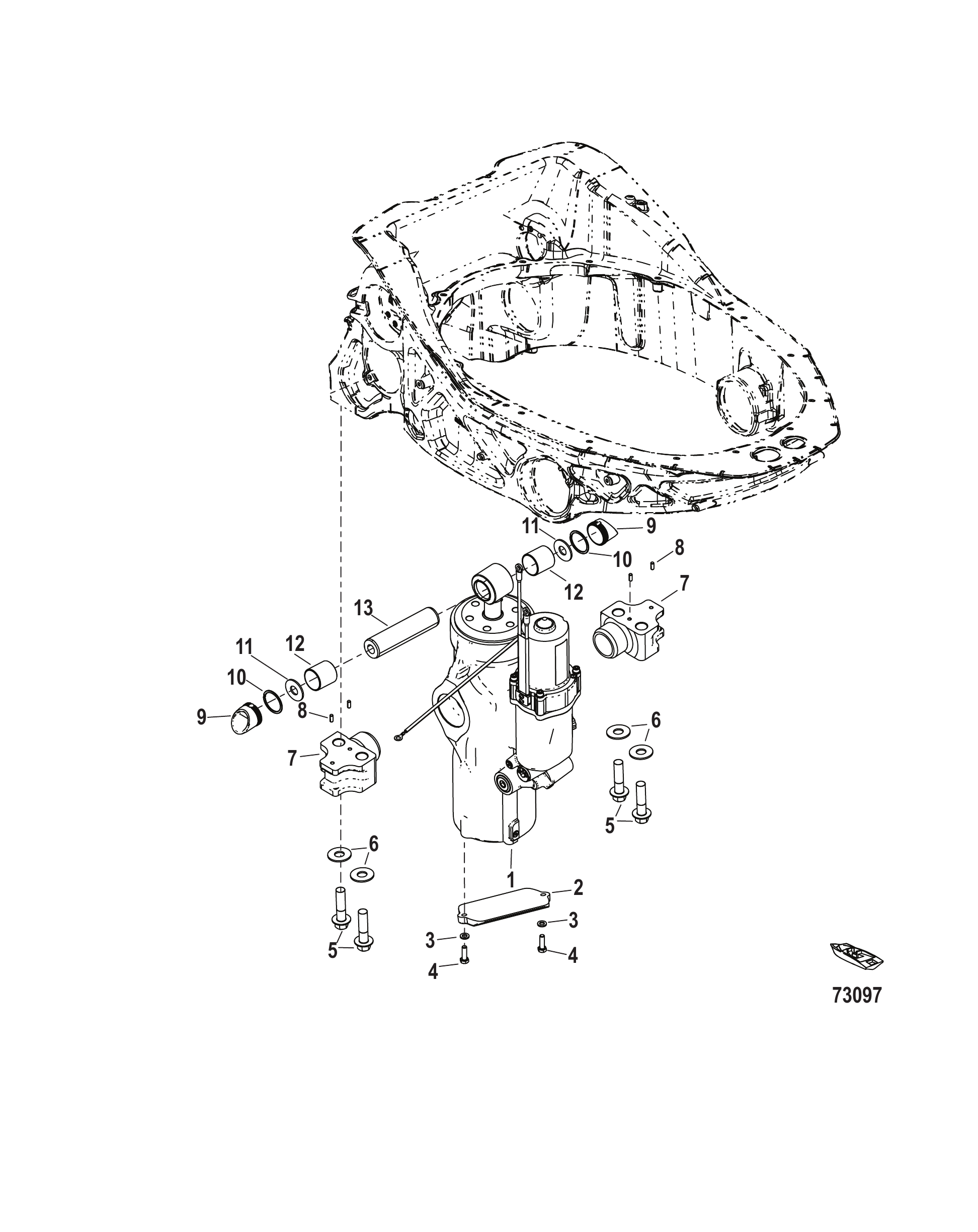 Power Trim Mounting Components