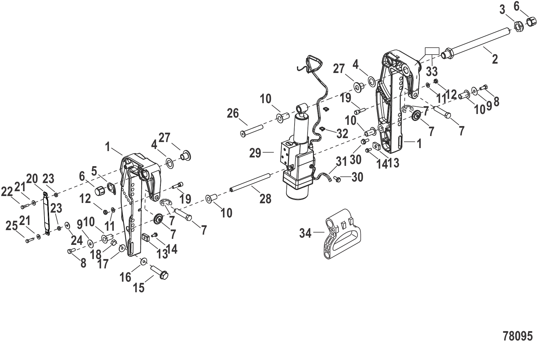 Clamp Brackets Power Tilt