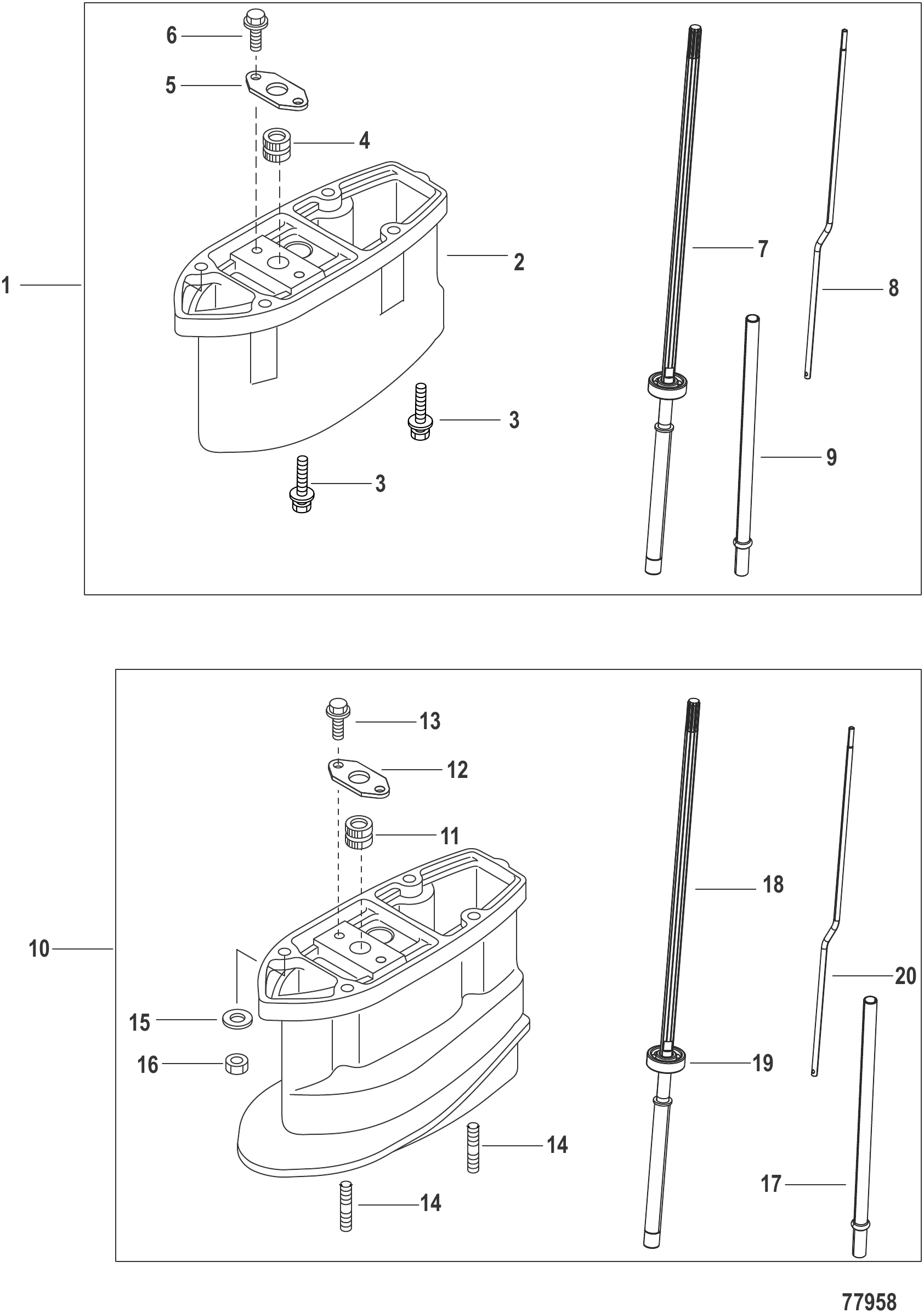 Driveshaft Housing Extension Kit Standard and Command Thrust