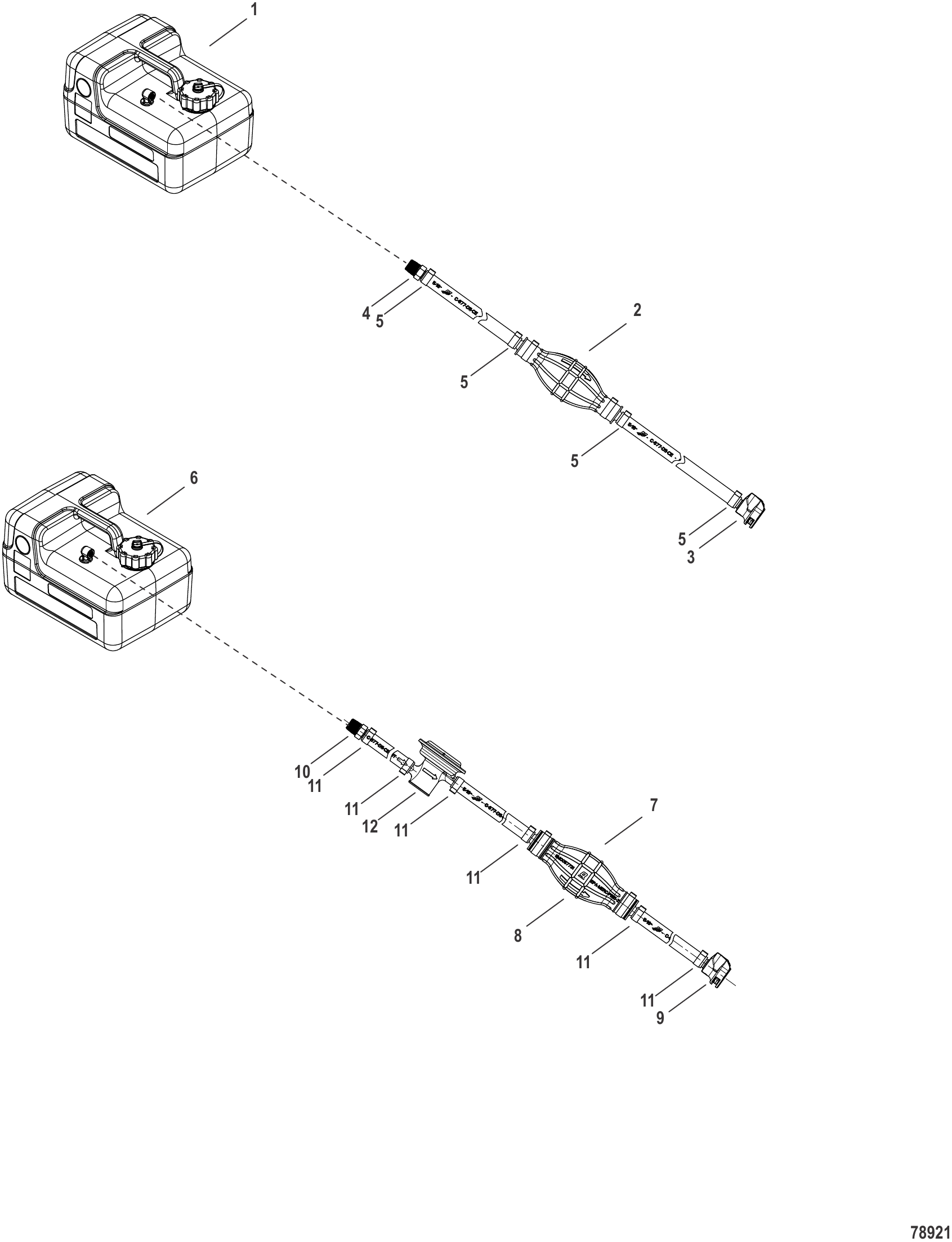 Fuel Tank Assembly and Fuel Lines International/EPA Options