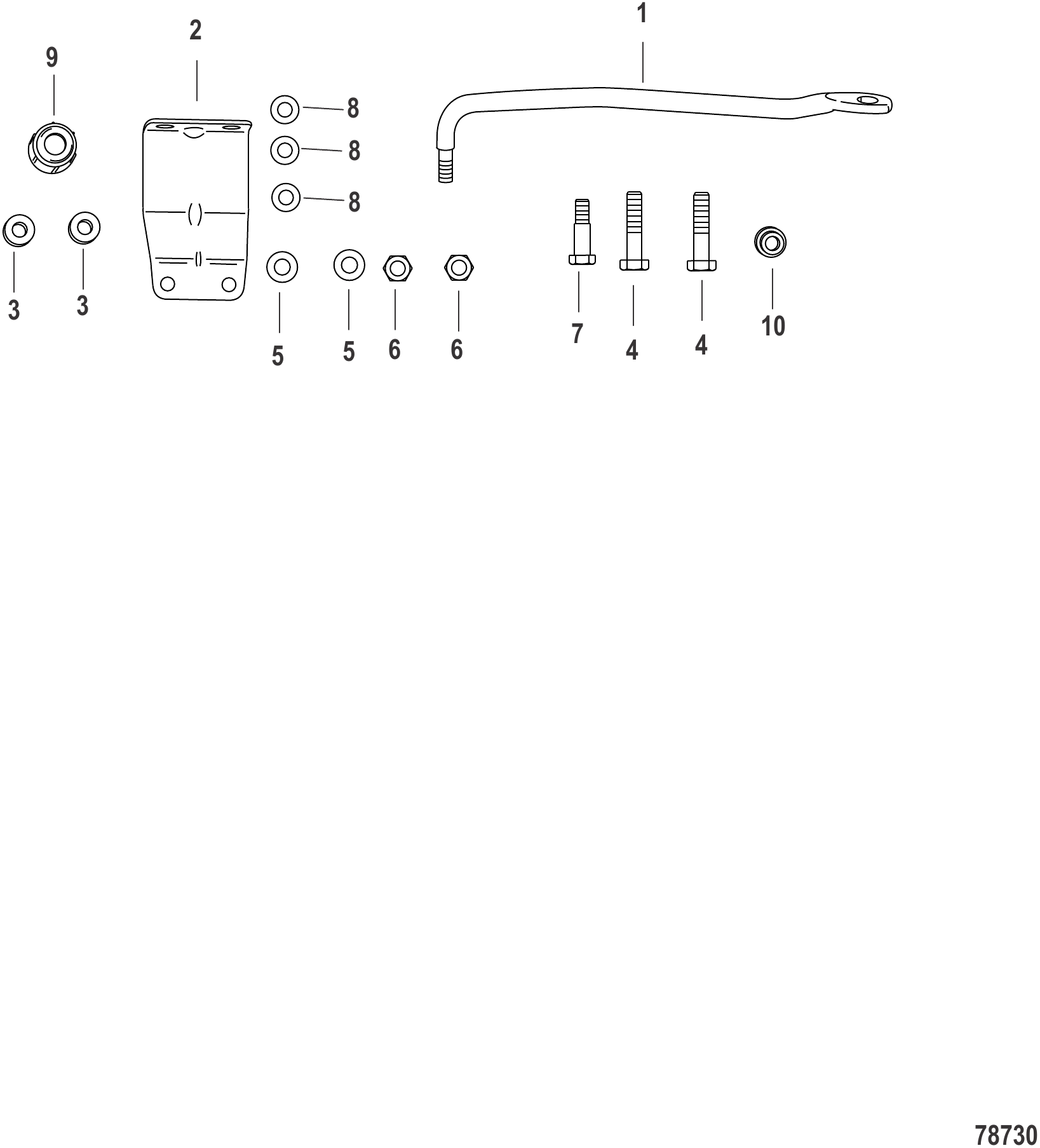 Steer Link Rod Attaching Kit 17024A03