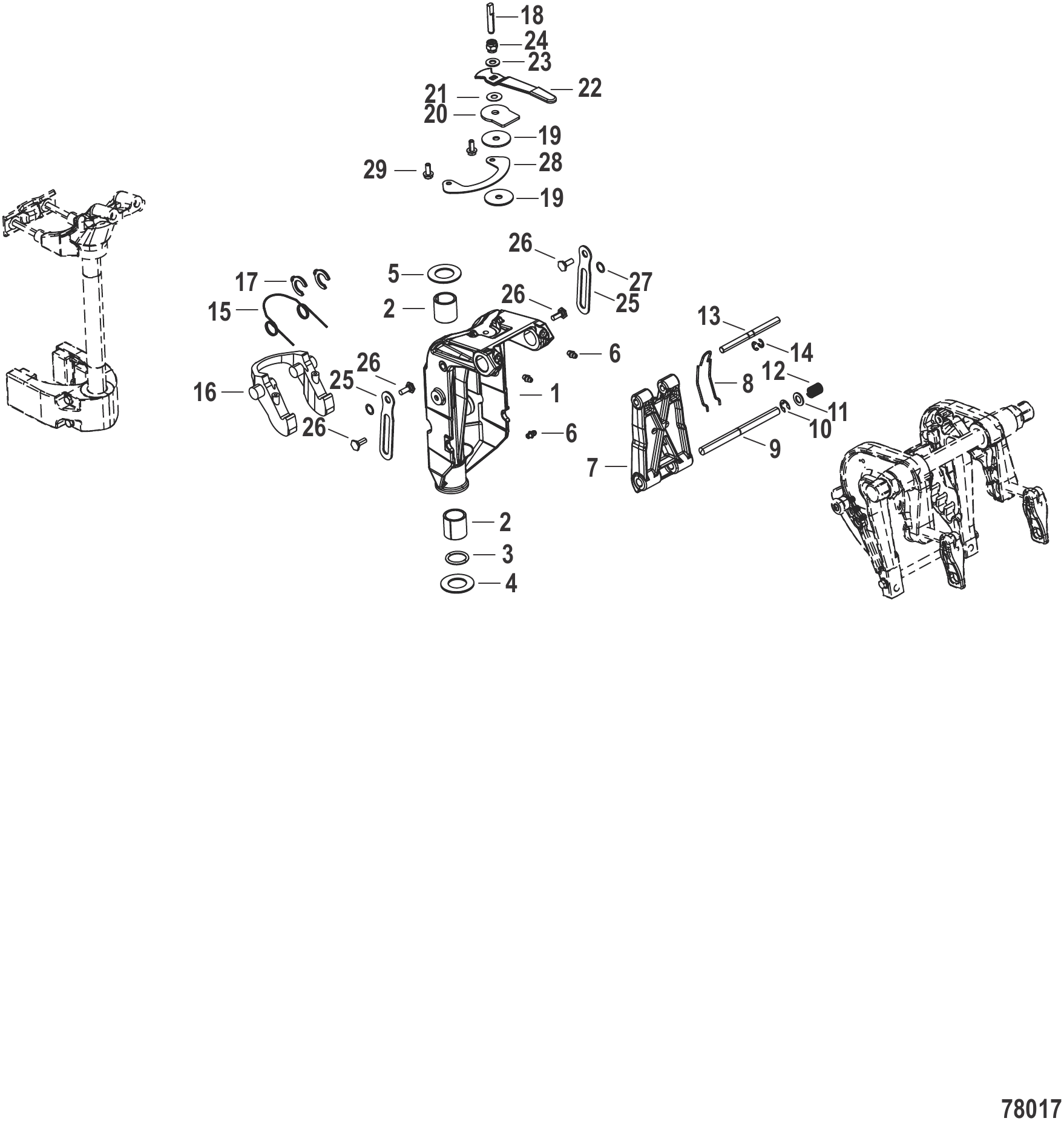 Swivel Bracket Manual Tilt