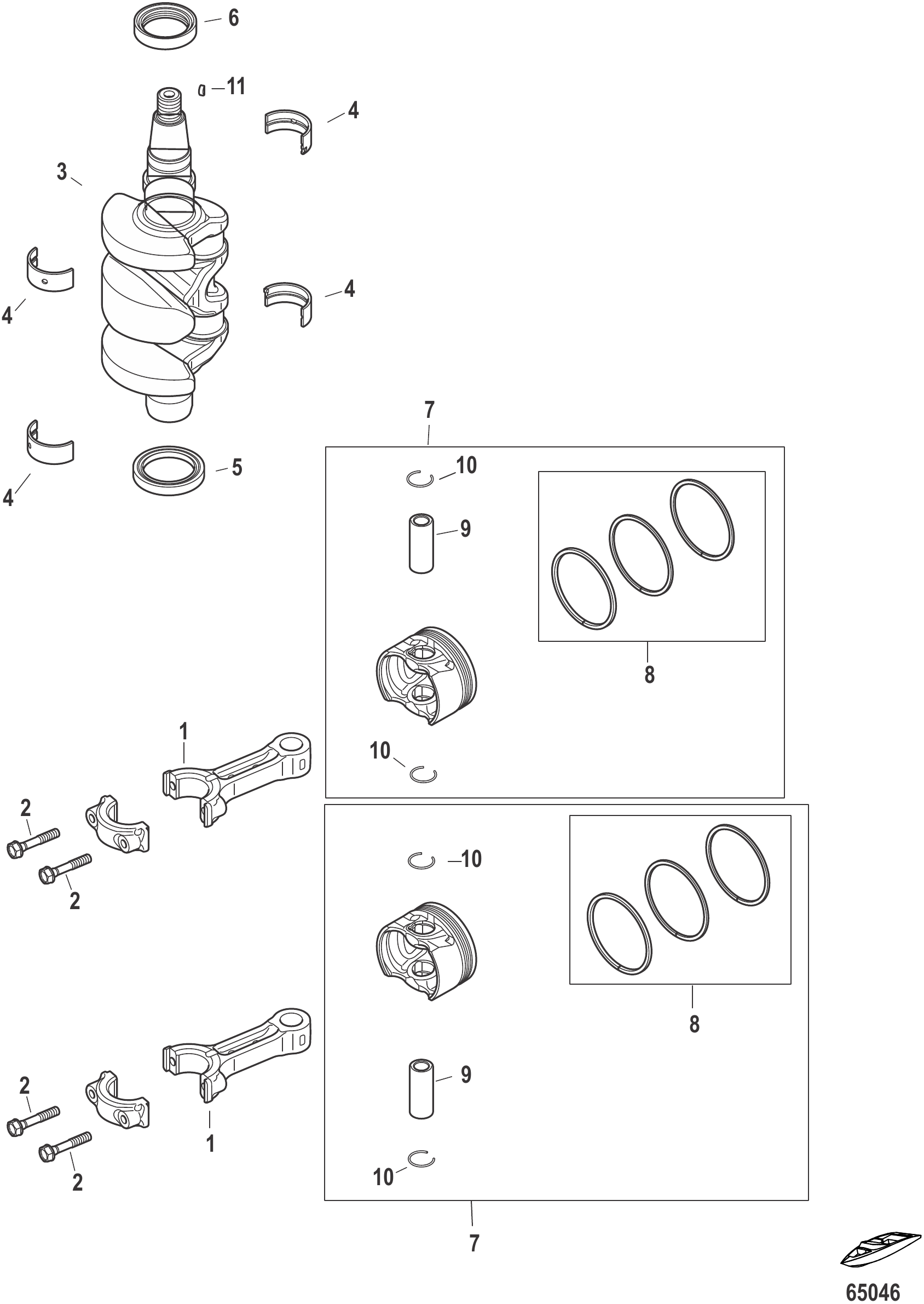 曲轴、活塞及连杆 Crankshaft, Pistons and Connecting Rods