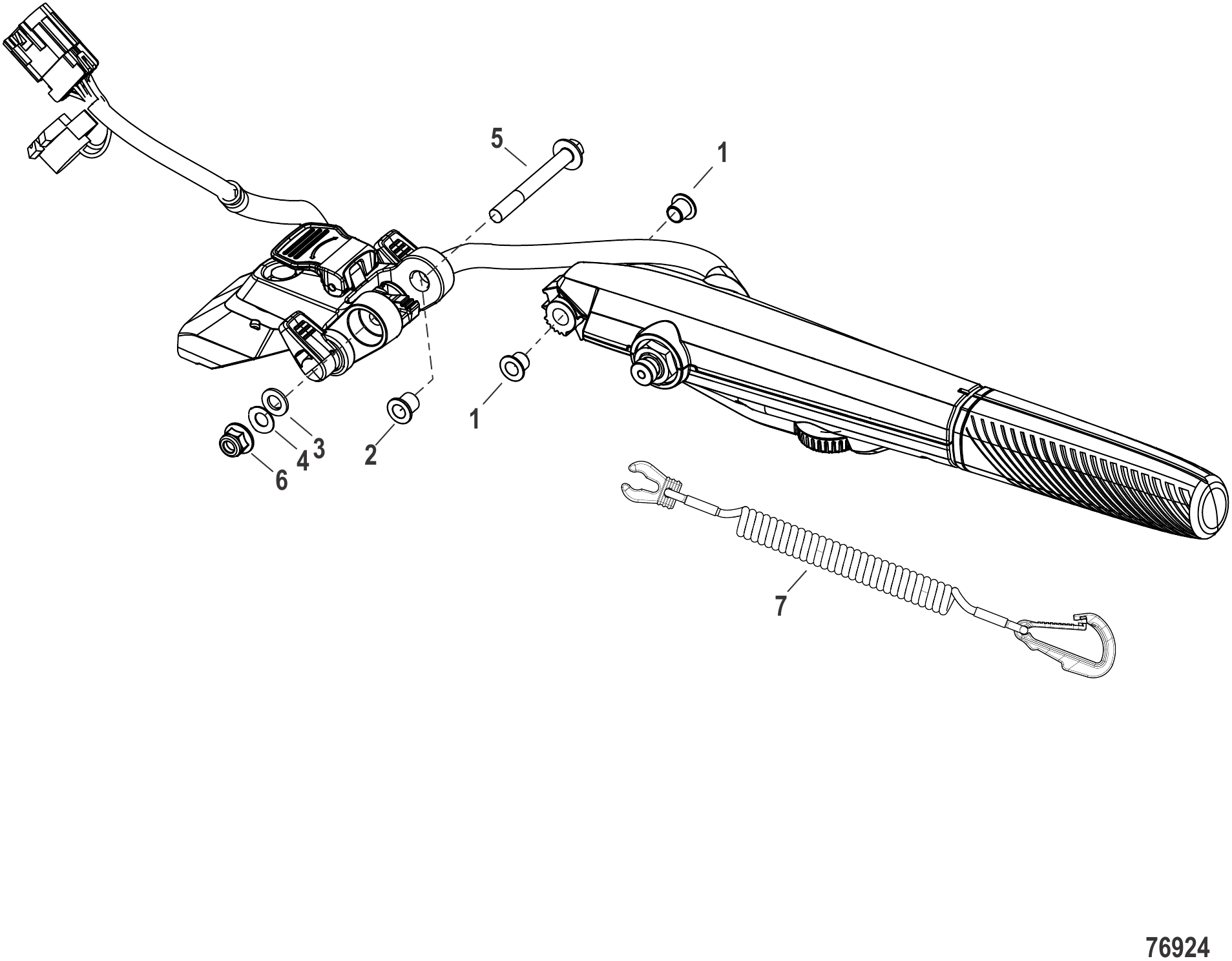 Steering Mounting, Tiller Handle Models