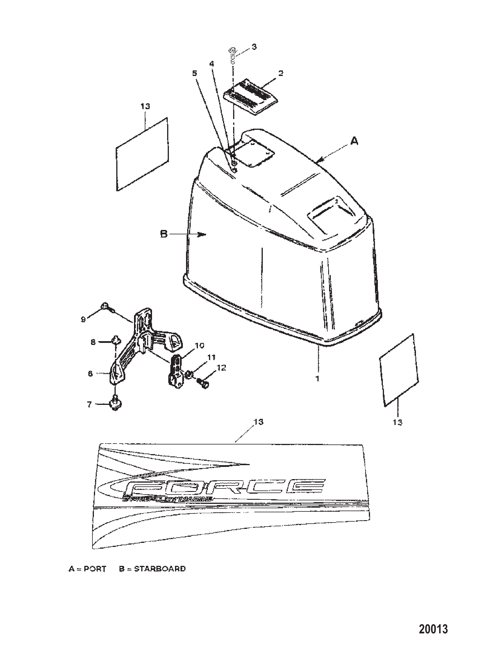 外罩总成(顶部) Cowl Assembly (Top)