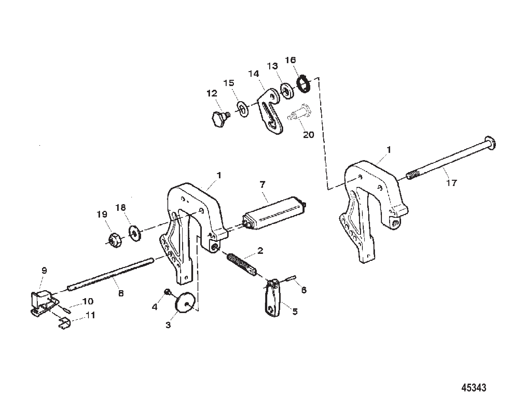 Clamp Brackets (Serial # 0E127700 Thru 0E143887)