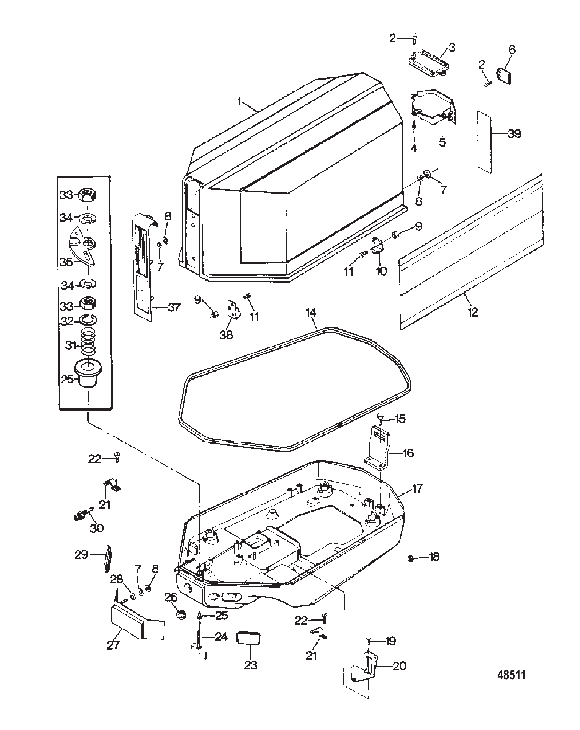 发动机罩与支撑板 Engine Cover and Support Plate