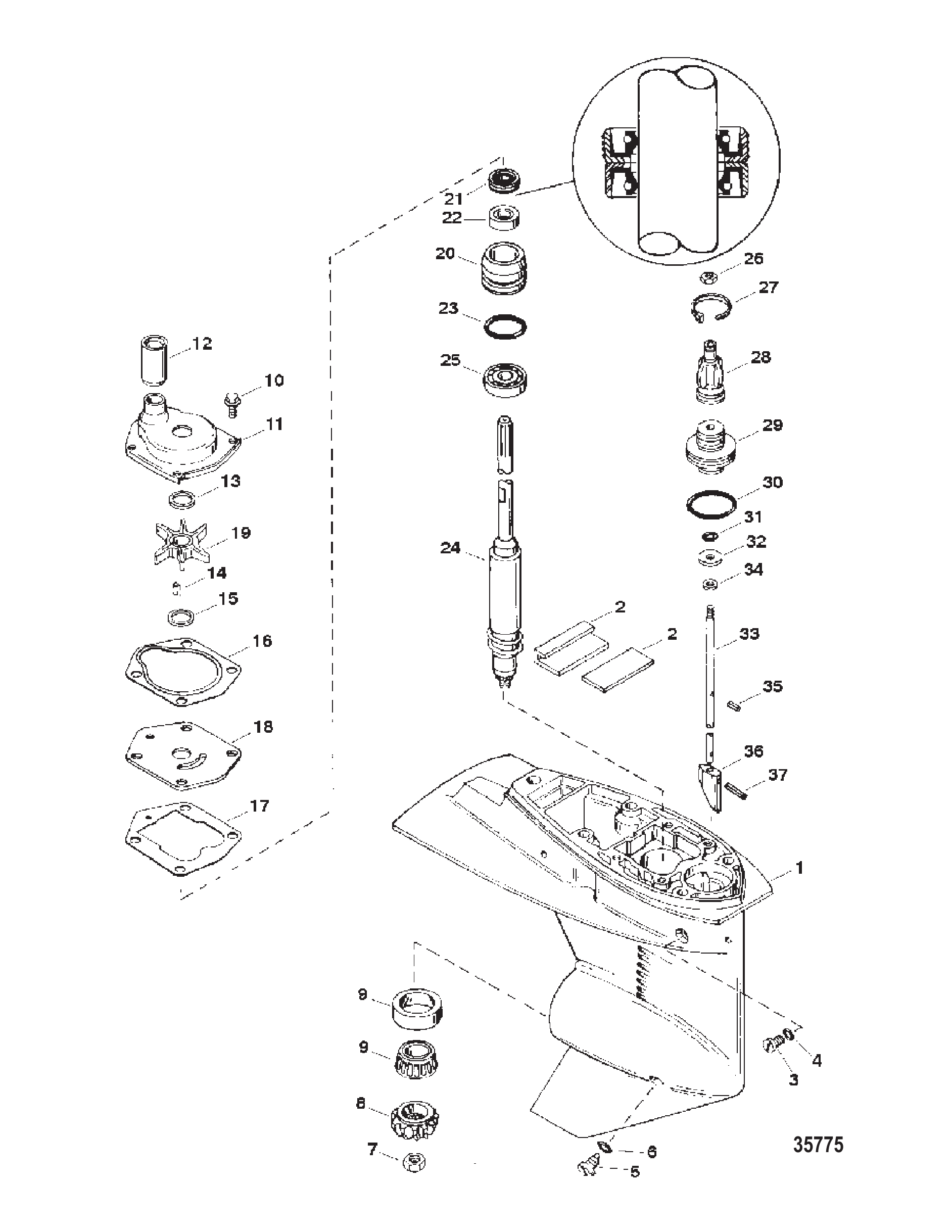 Gear Housing Assembly Driveshaft