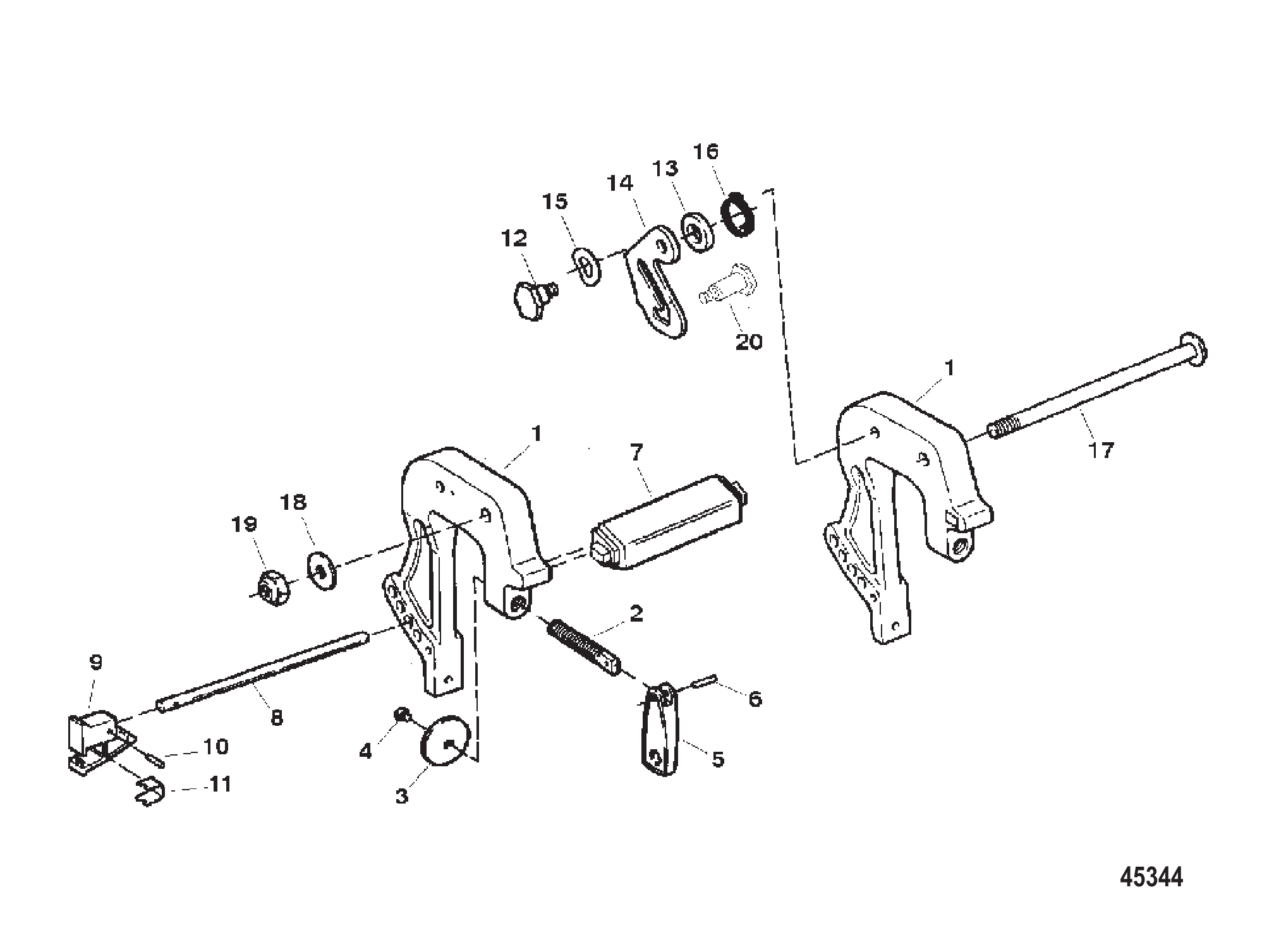 Clamp Brackets (Serial # 0E143888 Thru 0E287999)